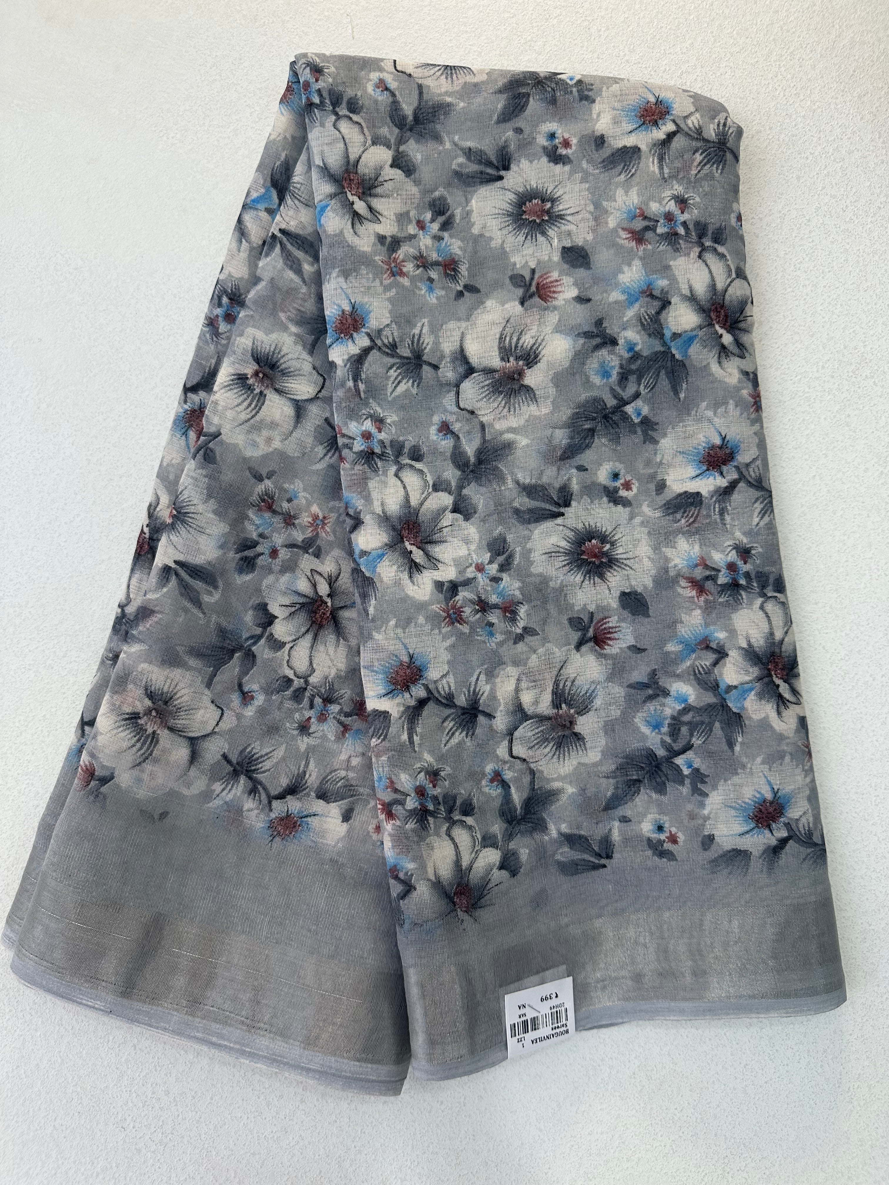 SEMI LINEN SAREE - 6066