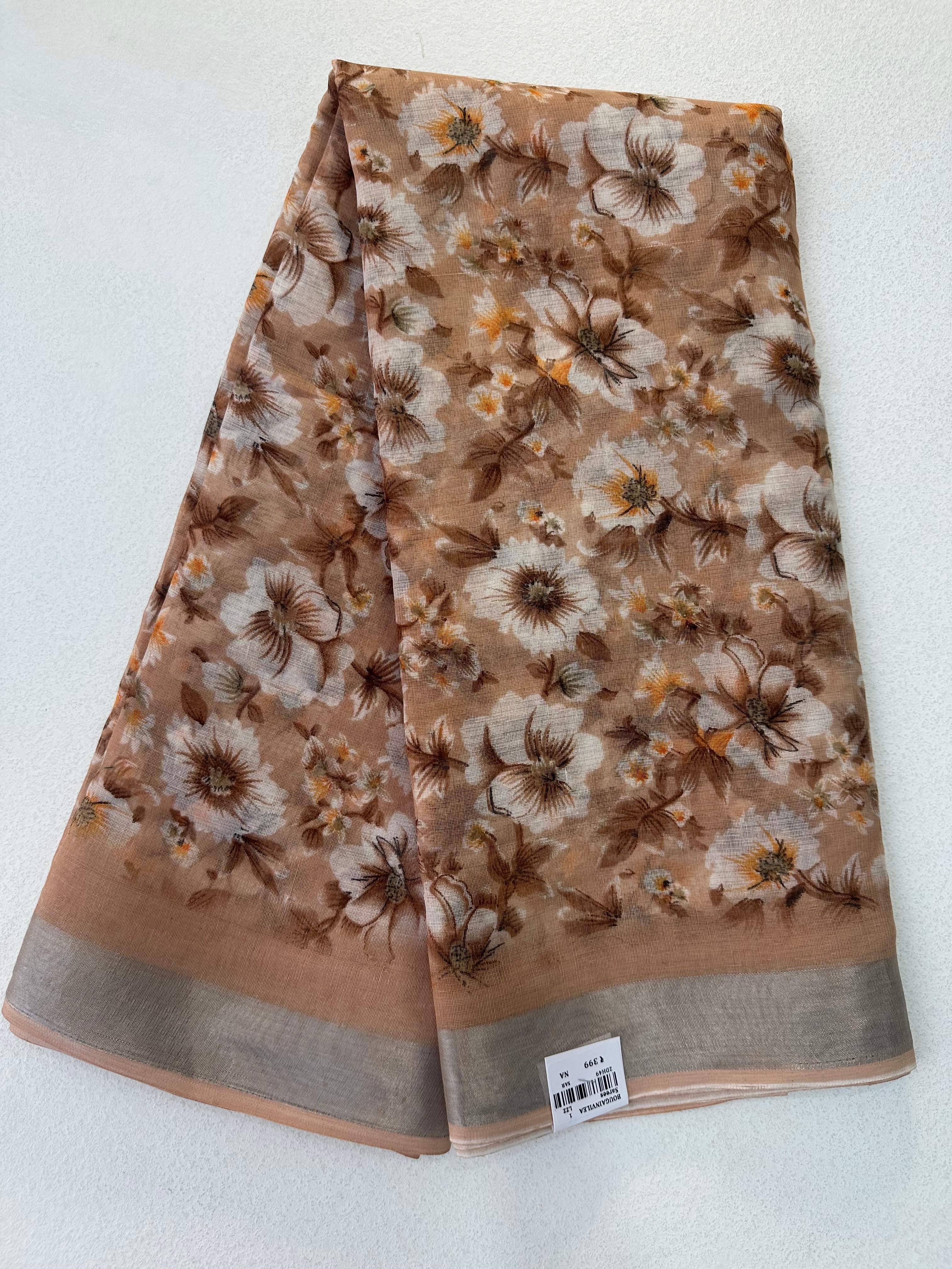 SEMI LINEN SAREE - 6066