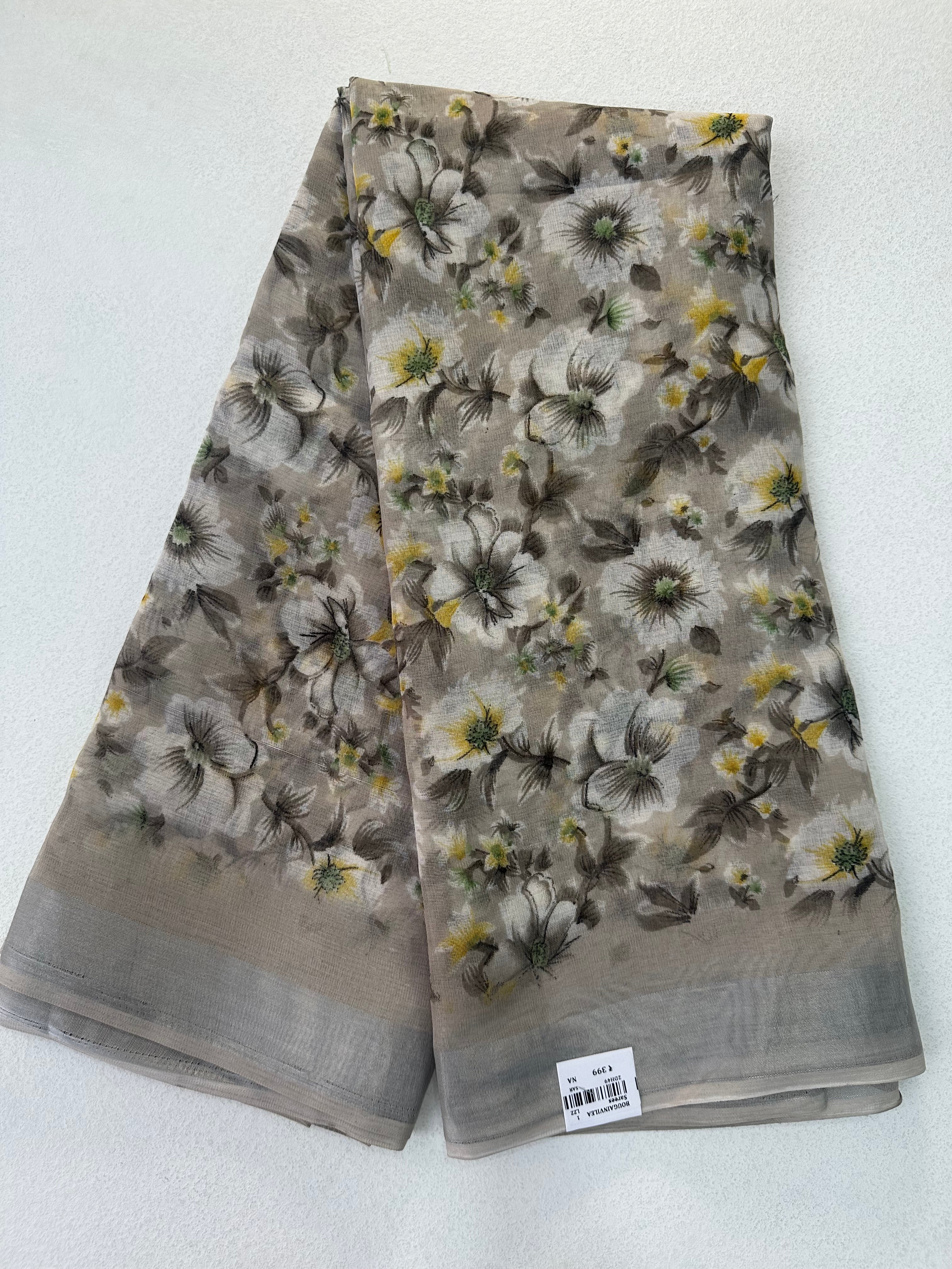 SEMI LINEN SAREE - 6066