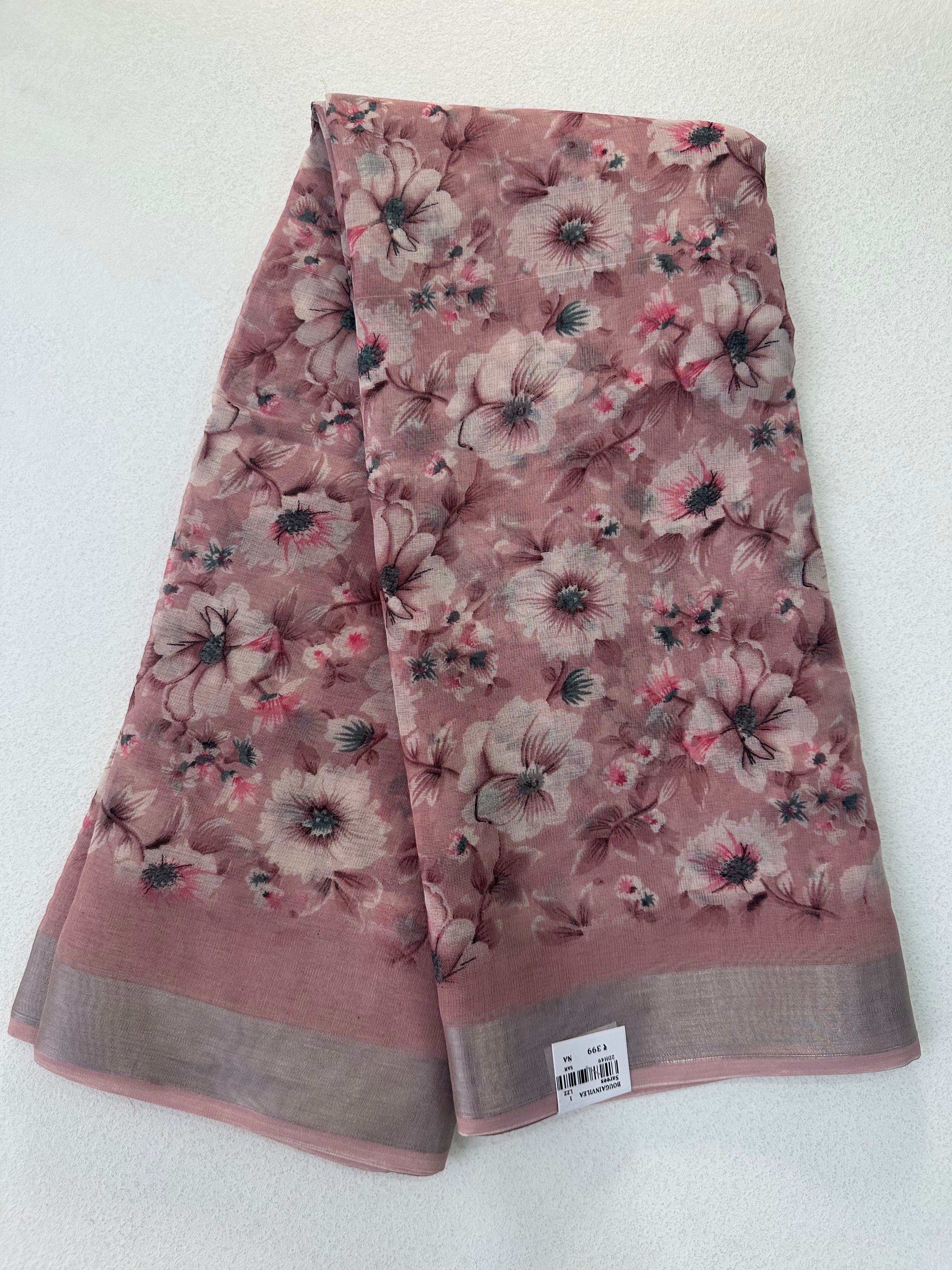 SEMI LINEN SAREE - 6066