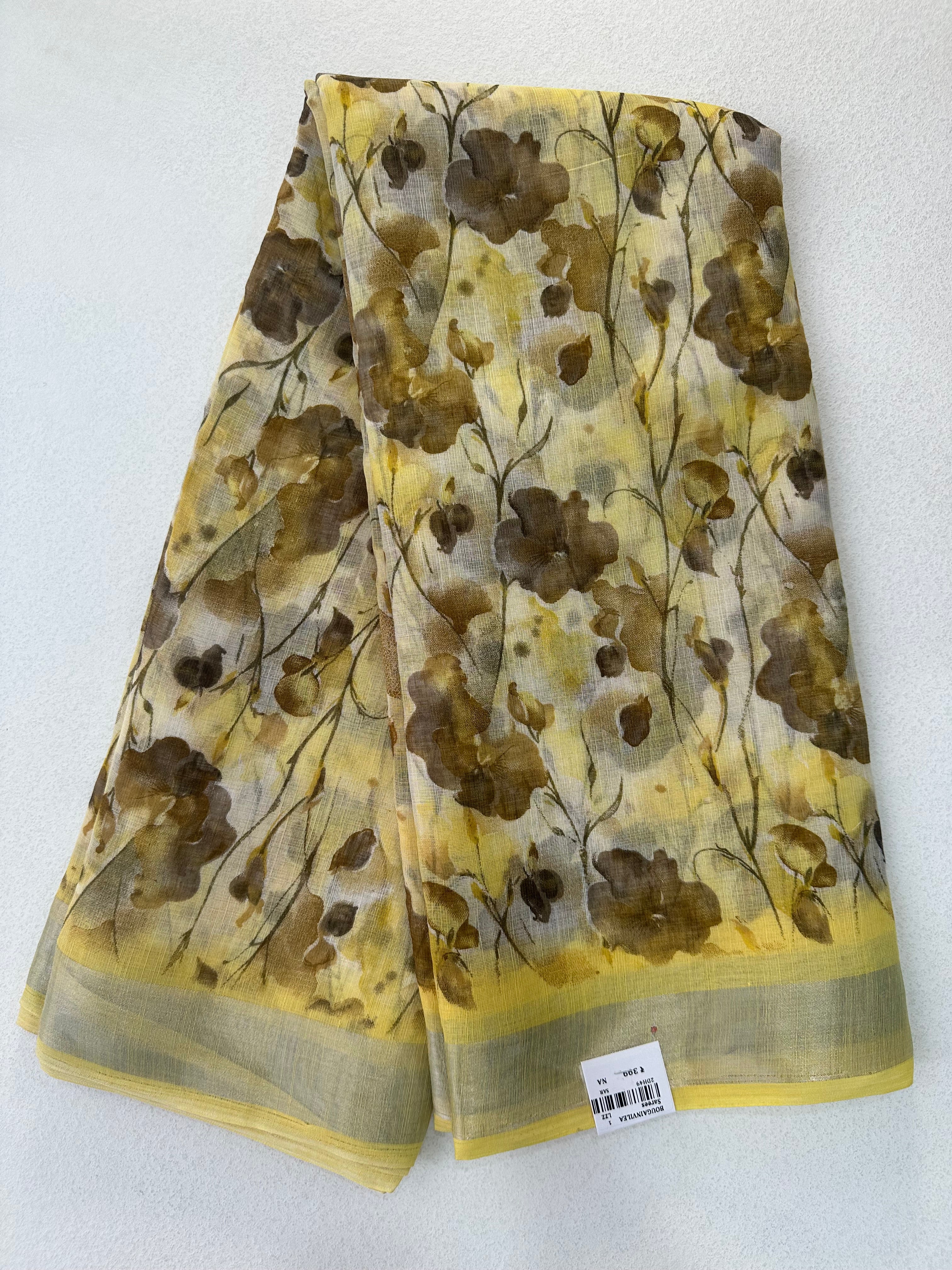 SEMI LINEN SAREE - 6207