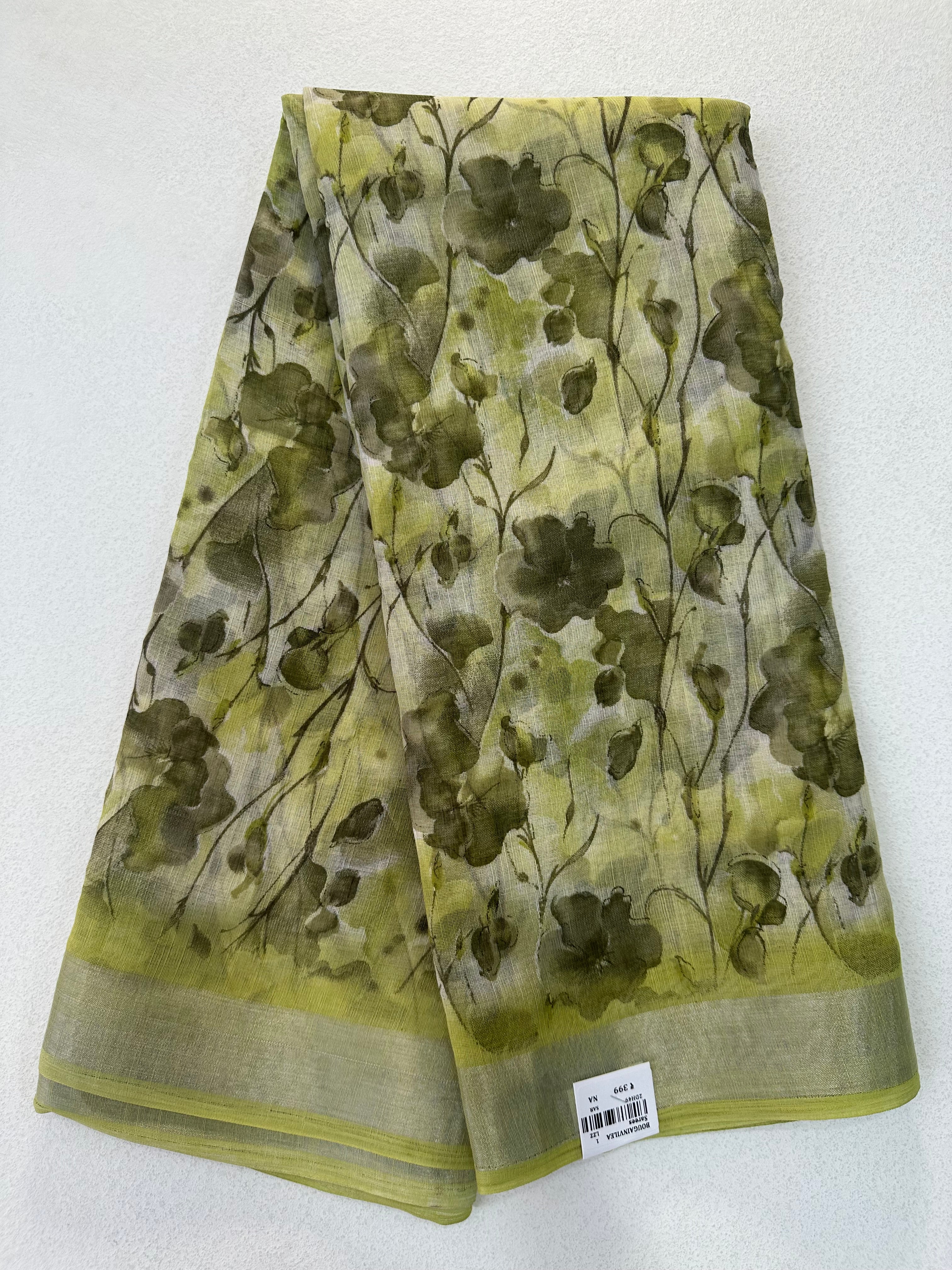 SEMI LINEN SAREE - 6207