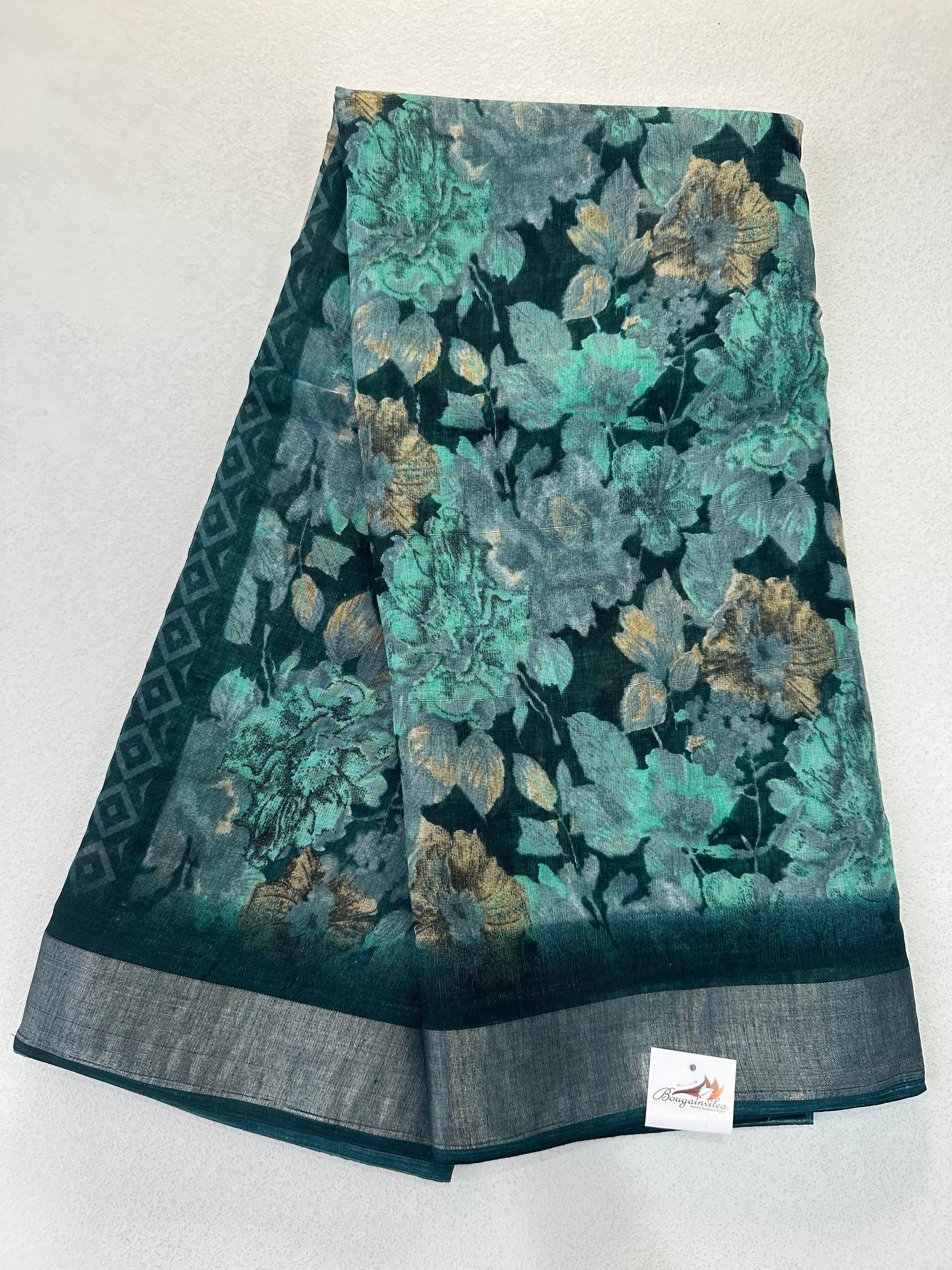 SEMI LINEN SAREE - 6202