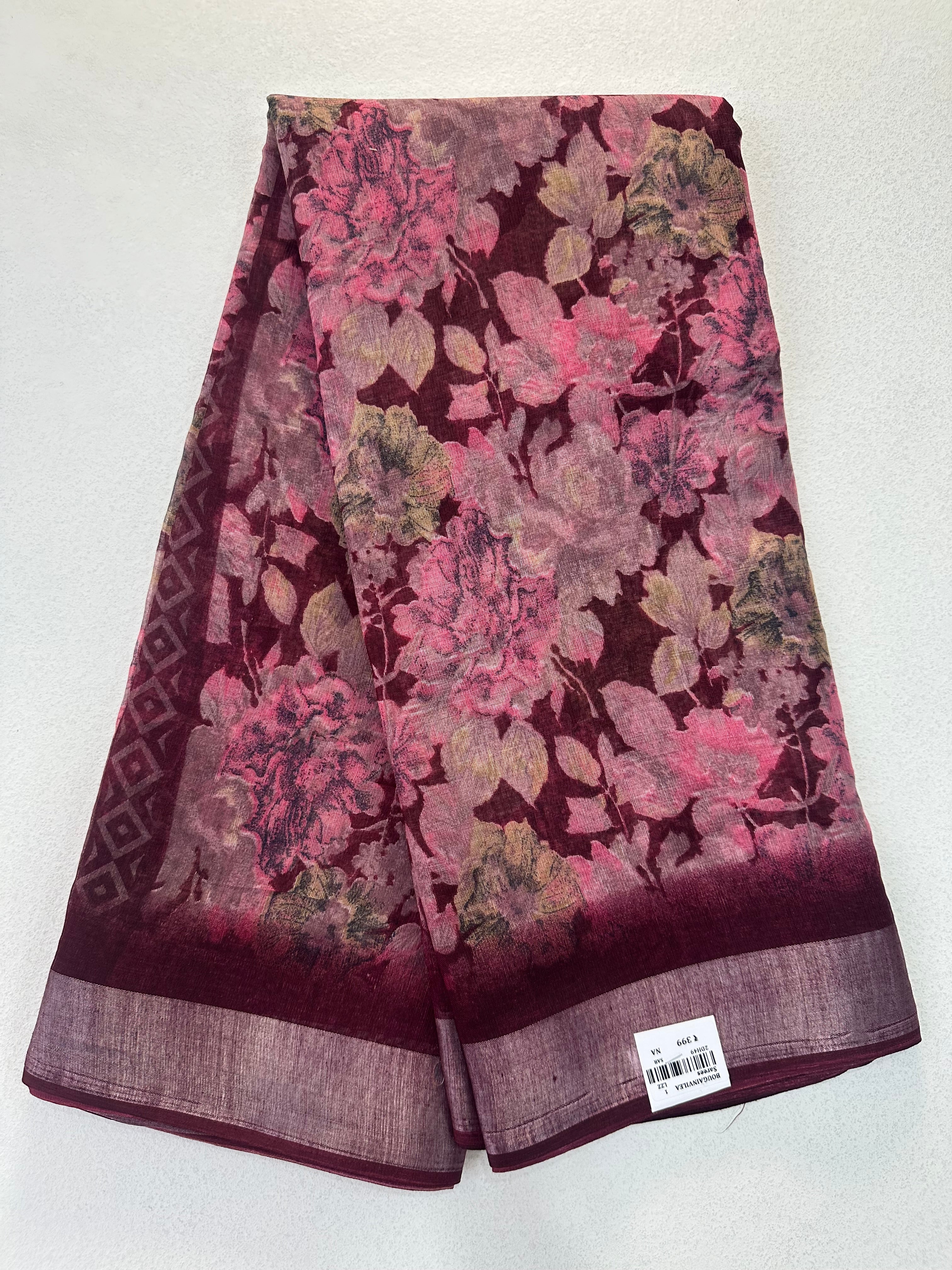 SEMI LINEN SAREE - 6202