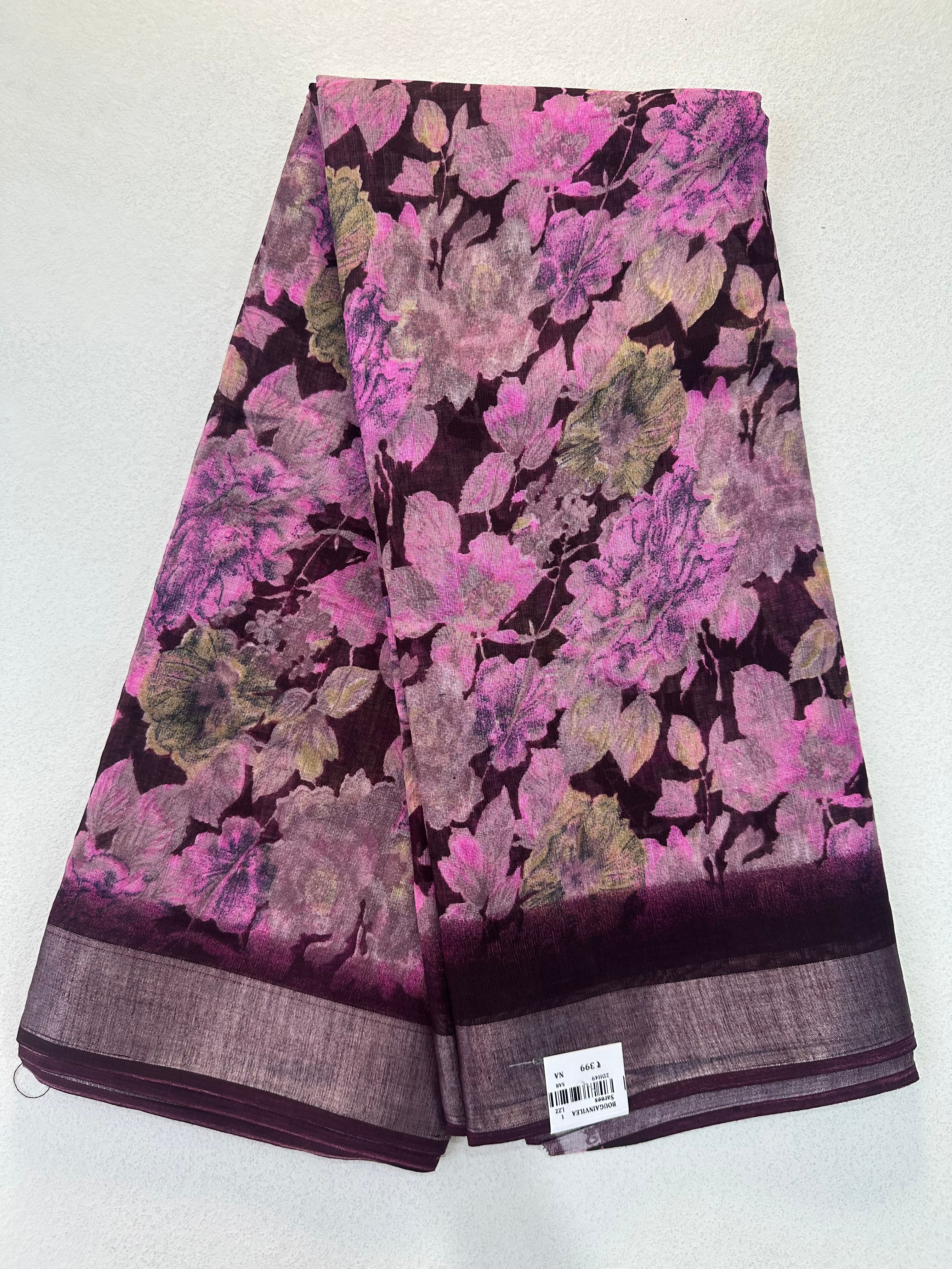 SEMI LINEN SAREE - 6202