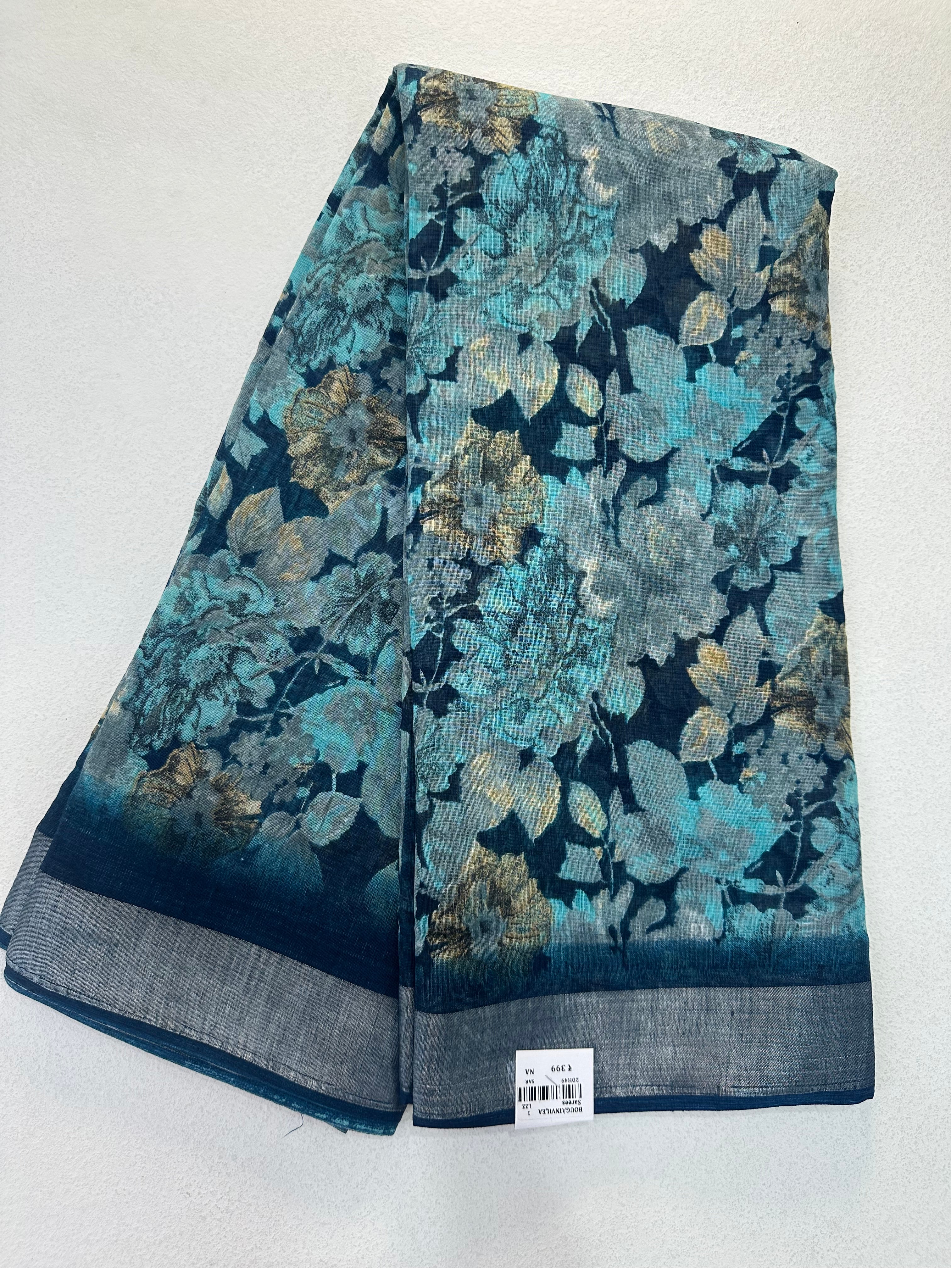 SEMI LINEN SAREE - 6202