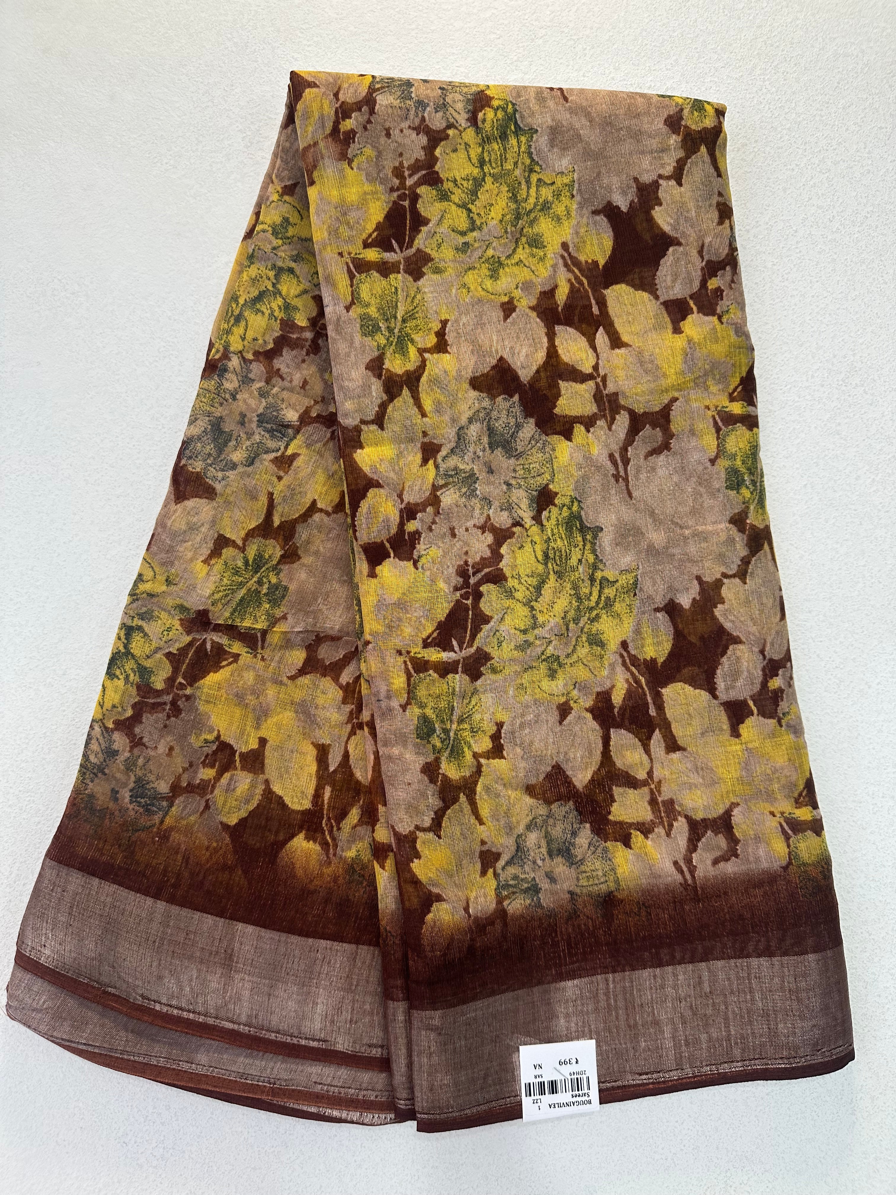 SEMI LINEN SAREE - 6202