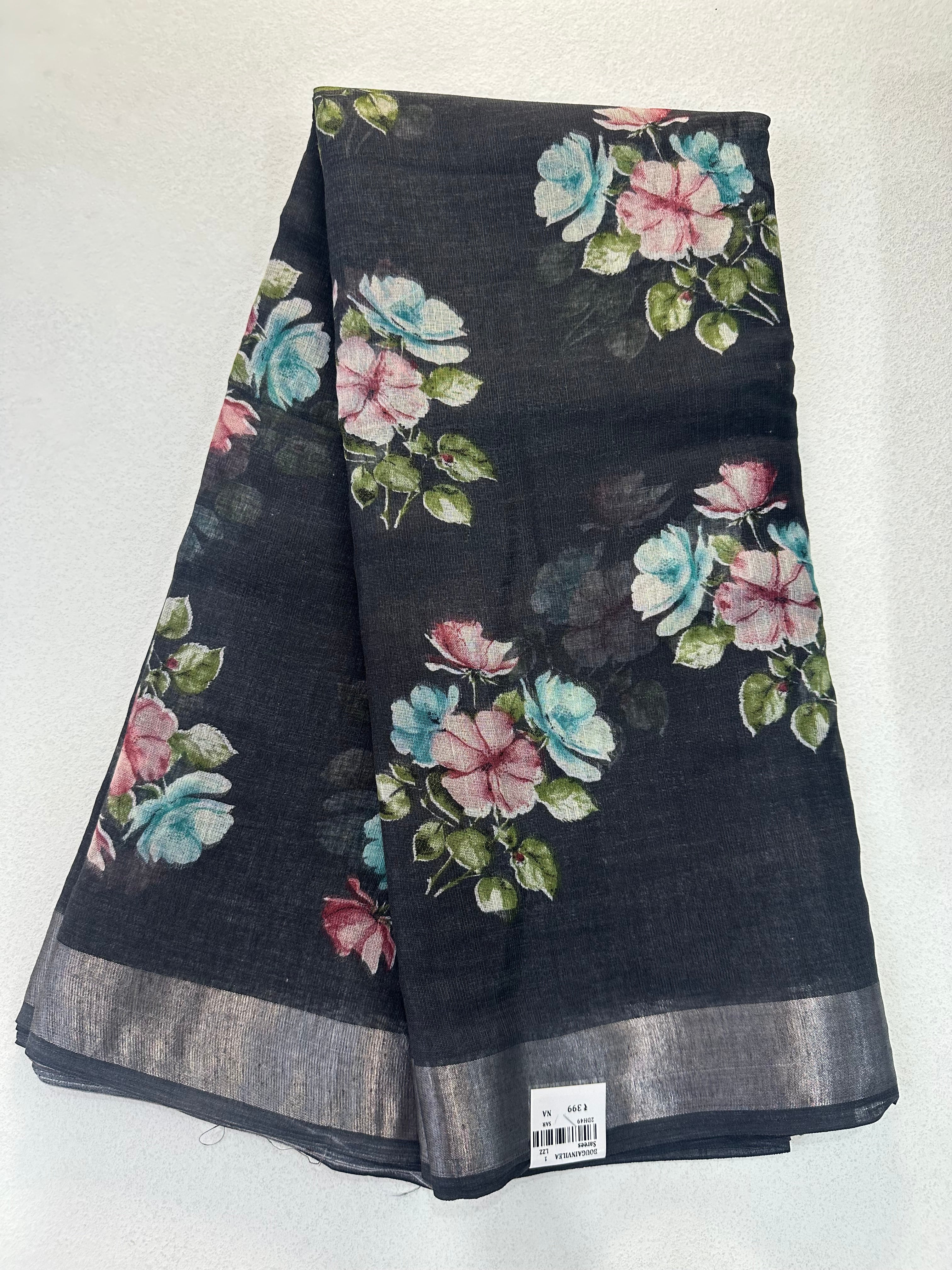 SEMI LINEN SAREE - 6205