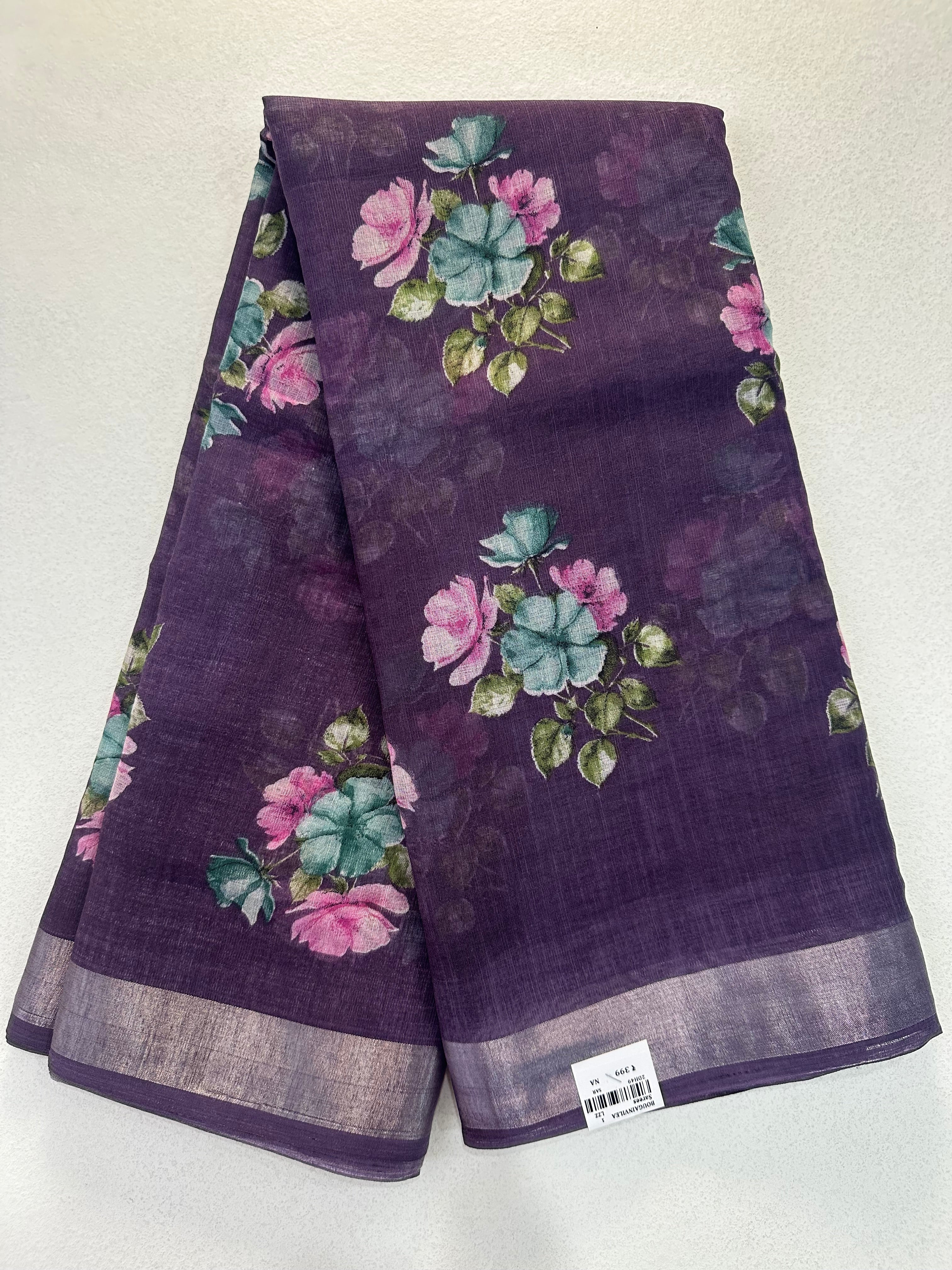 SEMI LINEN SAREE - 6205