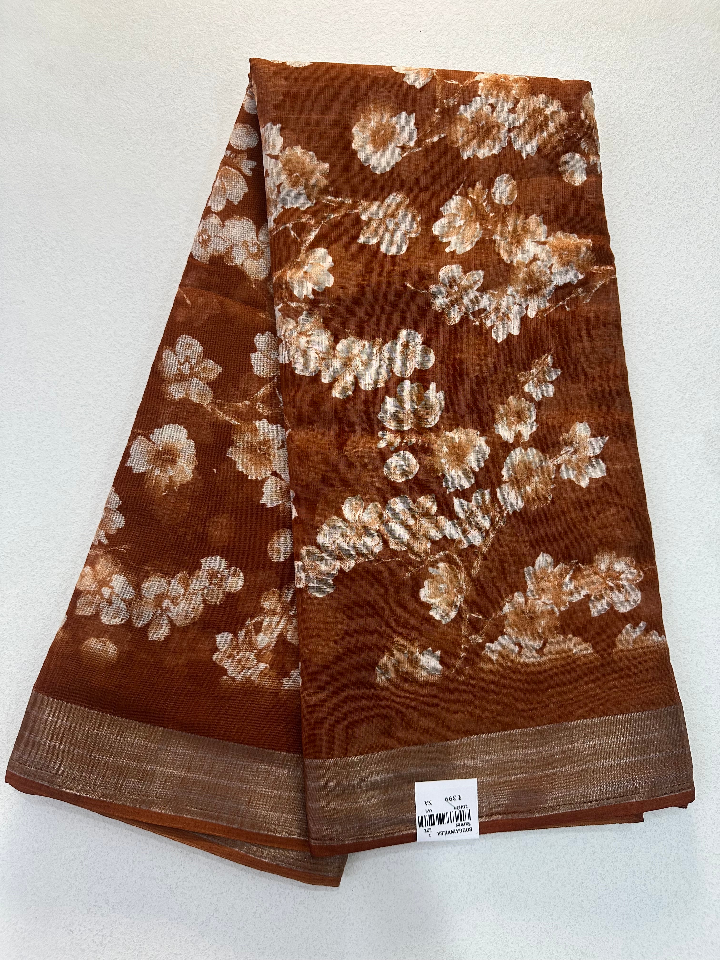 SEMI LINEN SAREE - 6203