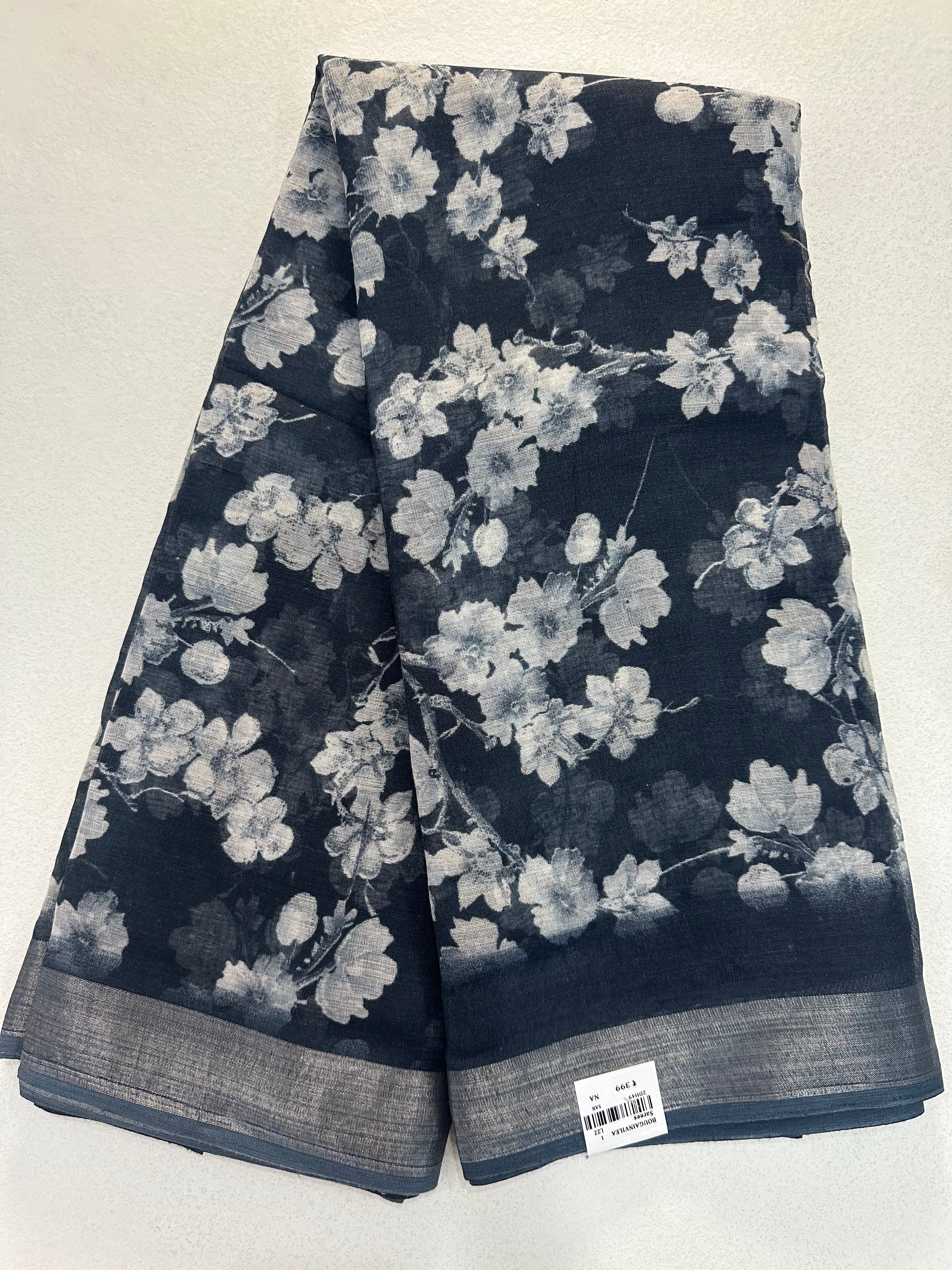 SEMI LINEN SAREE - 6203