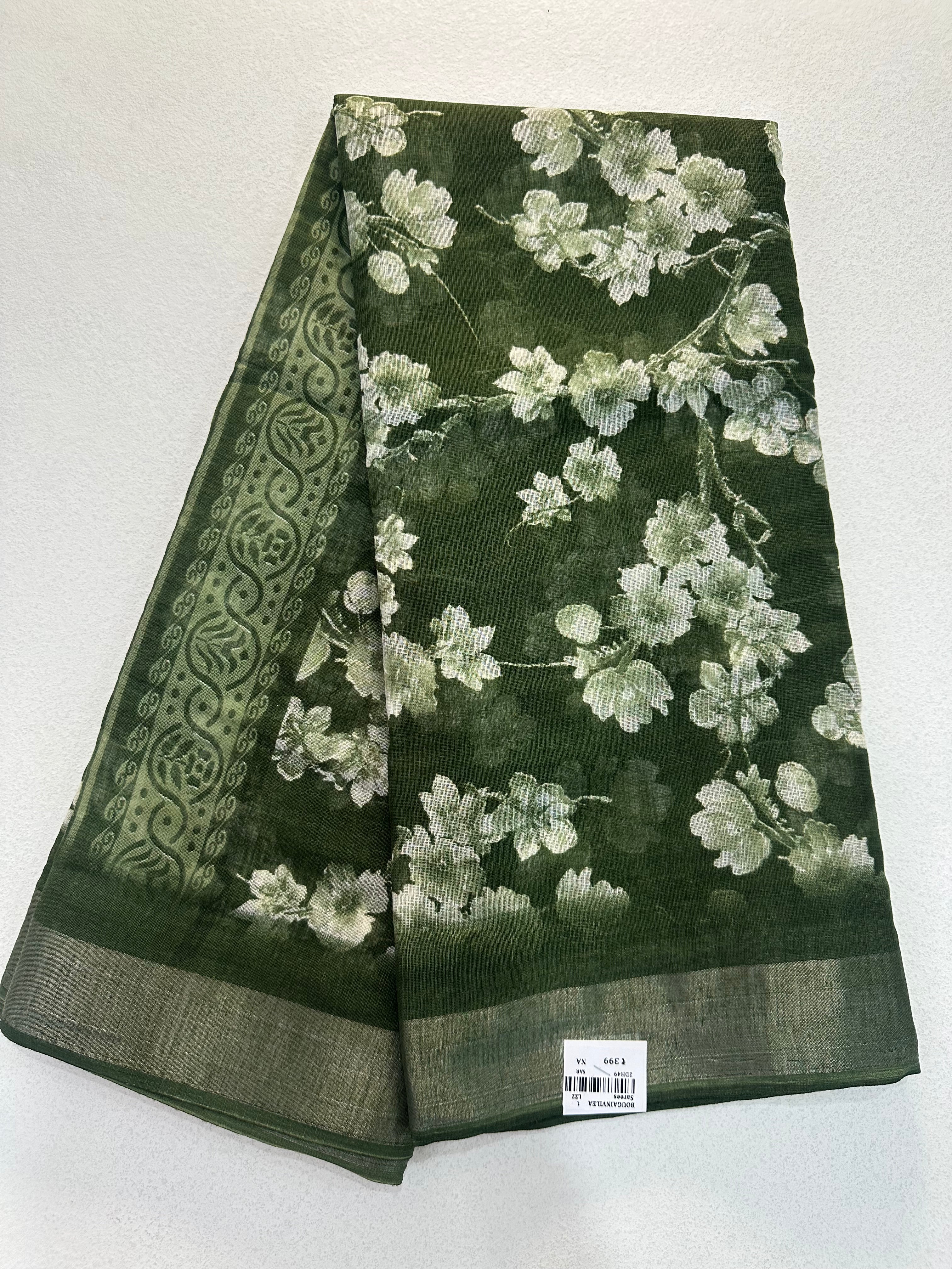 SEMI LINEN SAREE - 6203