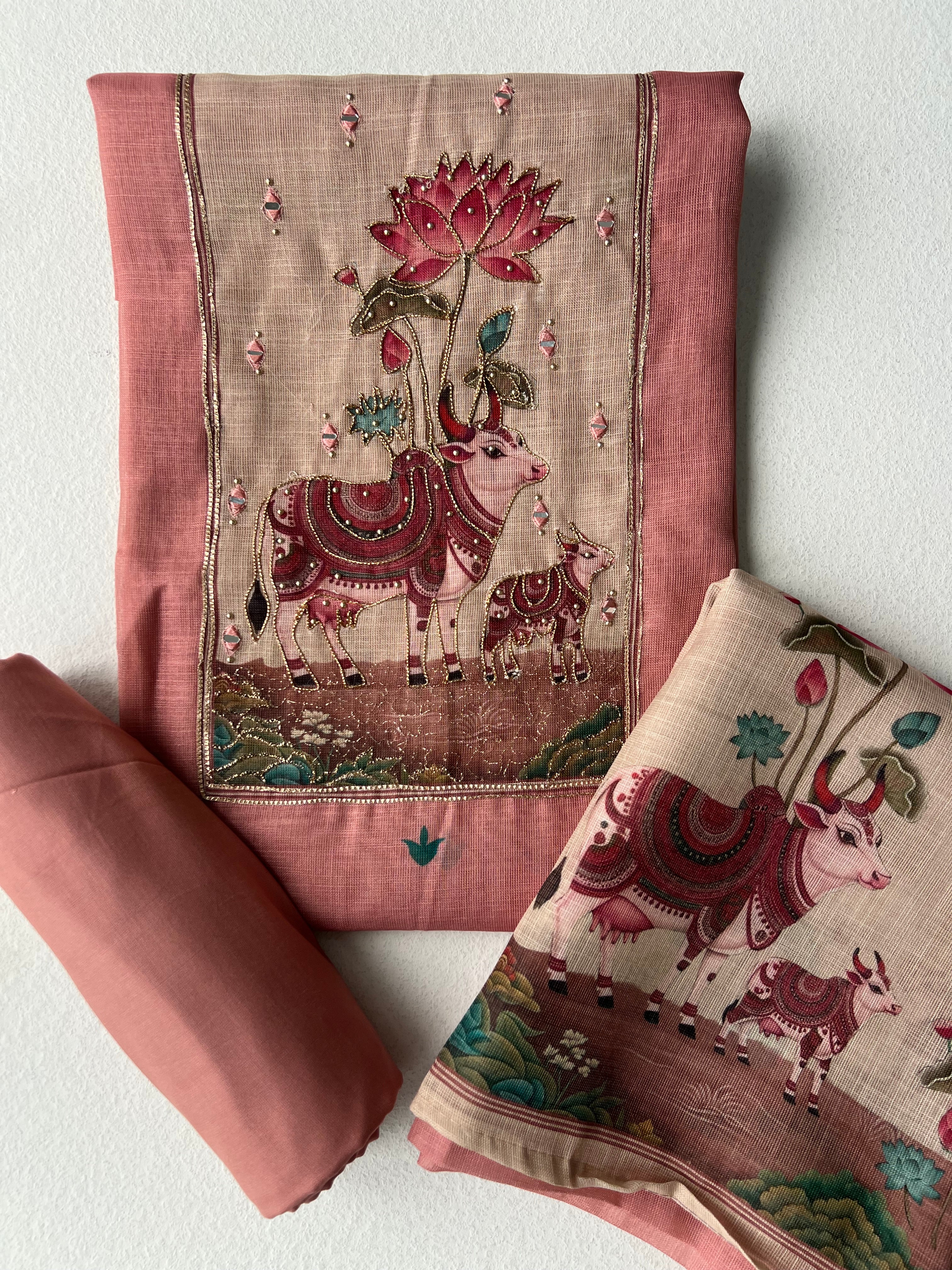 LOTUS PICHWAI PRINT UNSTITCHED SUITS