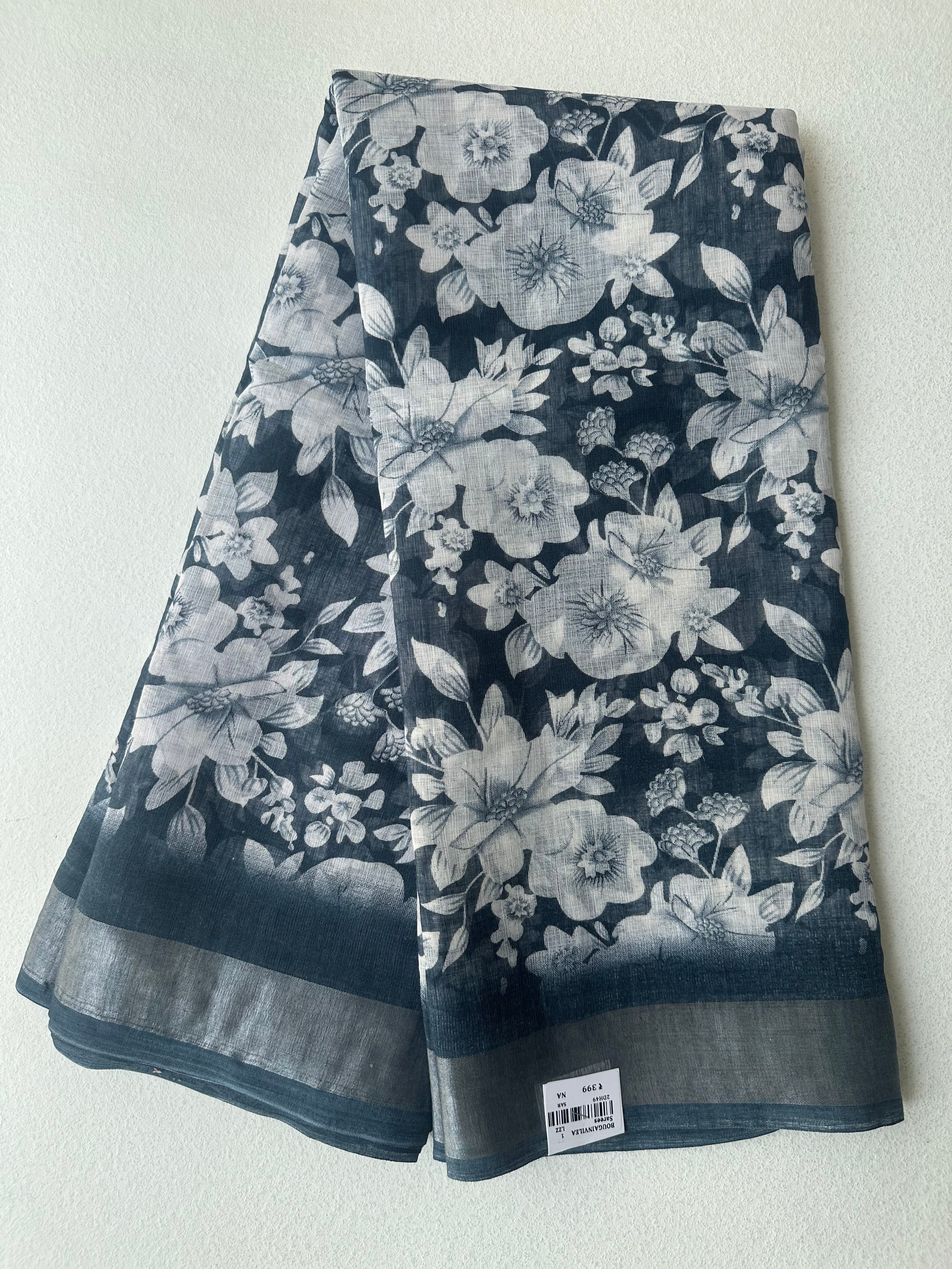 SEMI LINEN SAREE - 6193