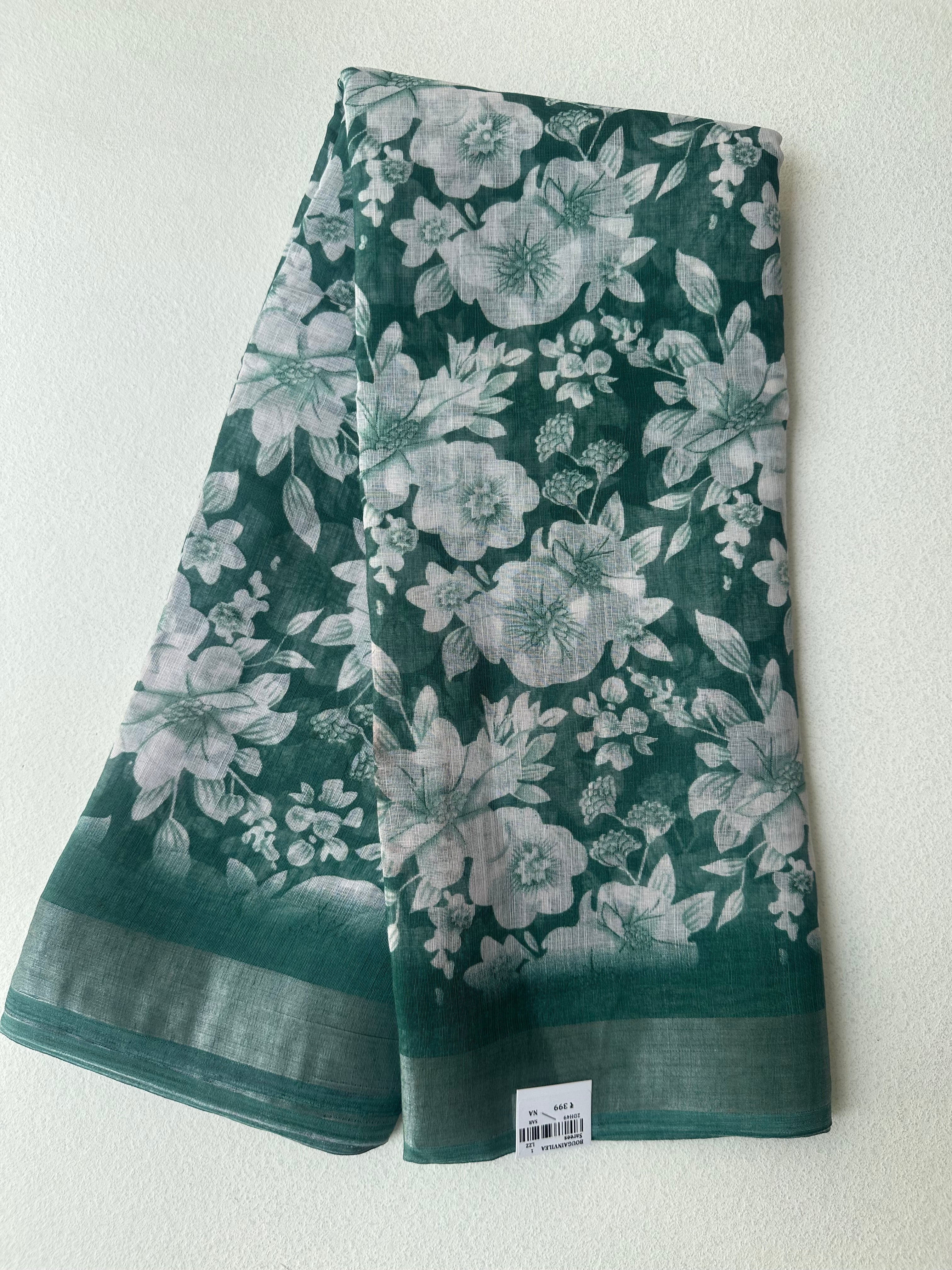 SEMI LINEN SAREE - 6193