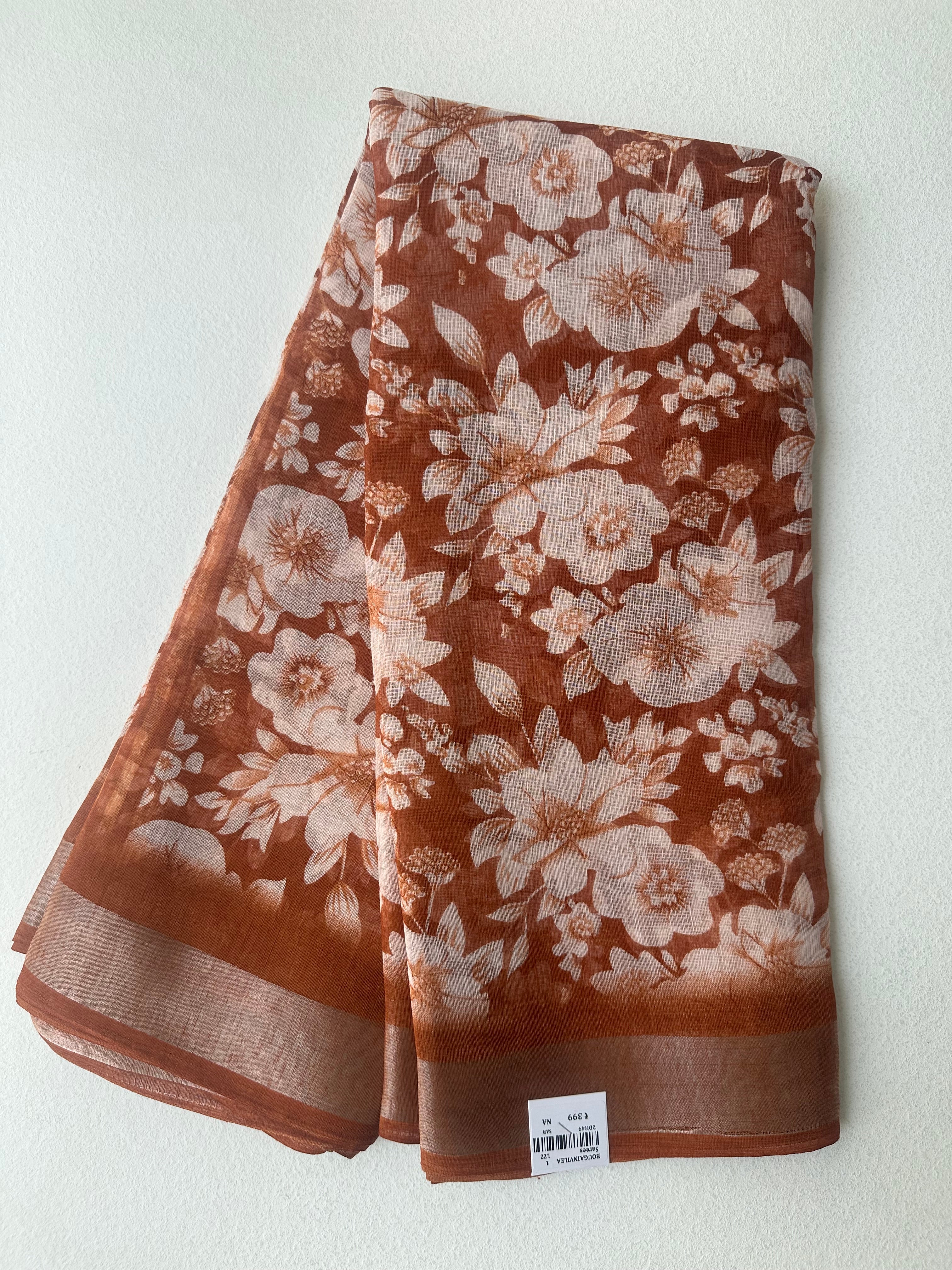 SEMI LINEN SAREE - 6193