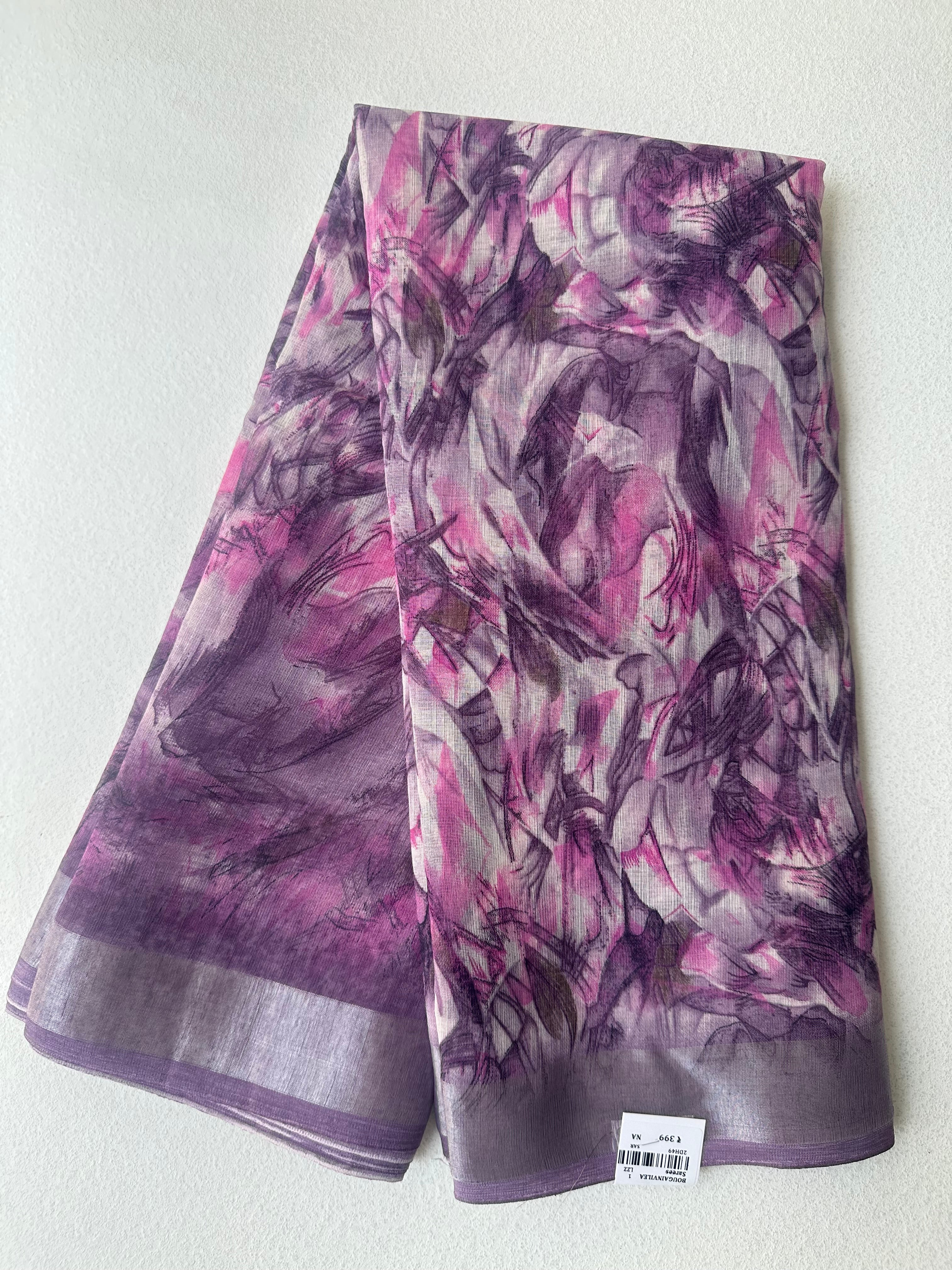 SEMI LINEN SAREE - 6206