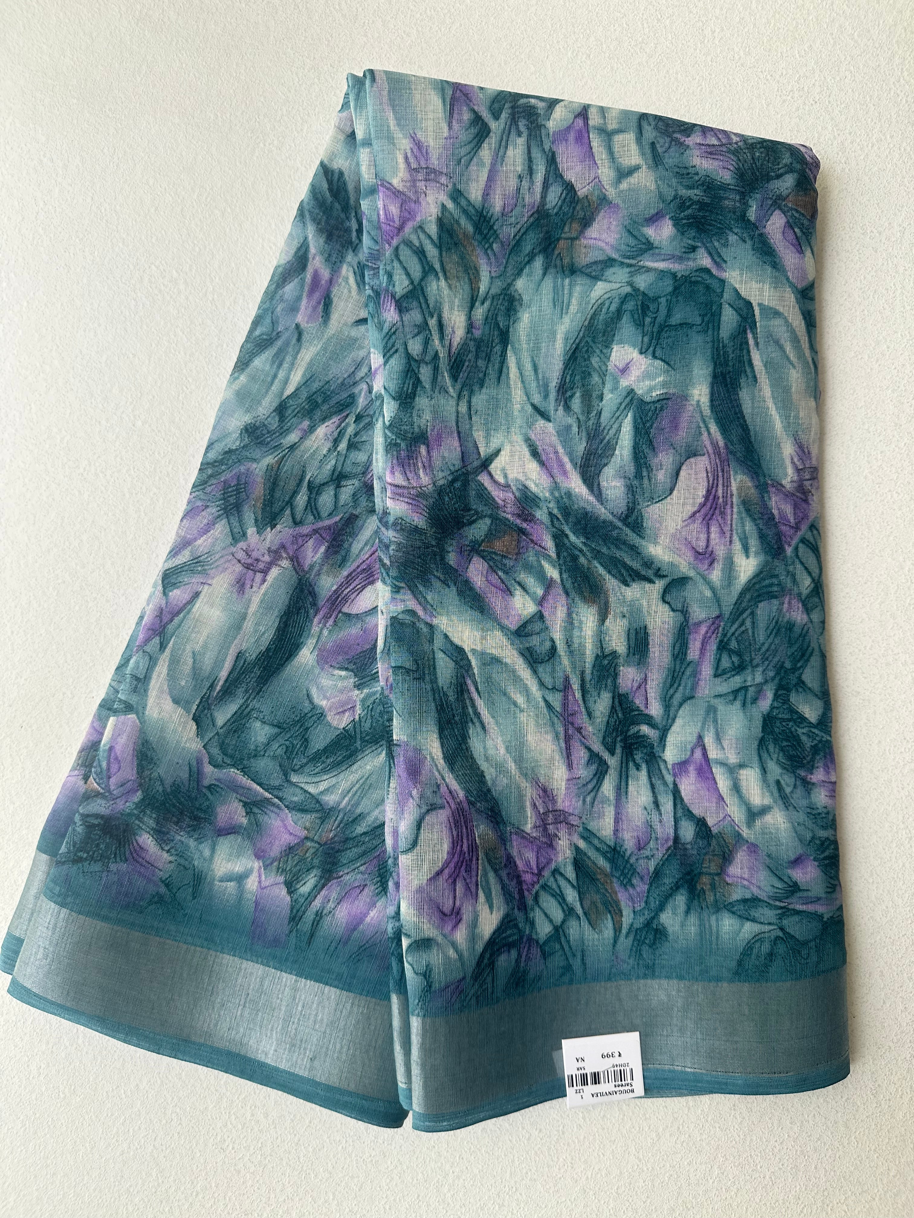 SEMI LINEN SAREE - 6206