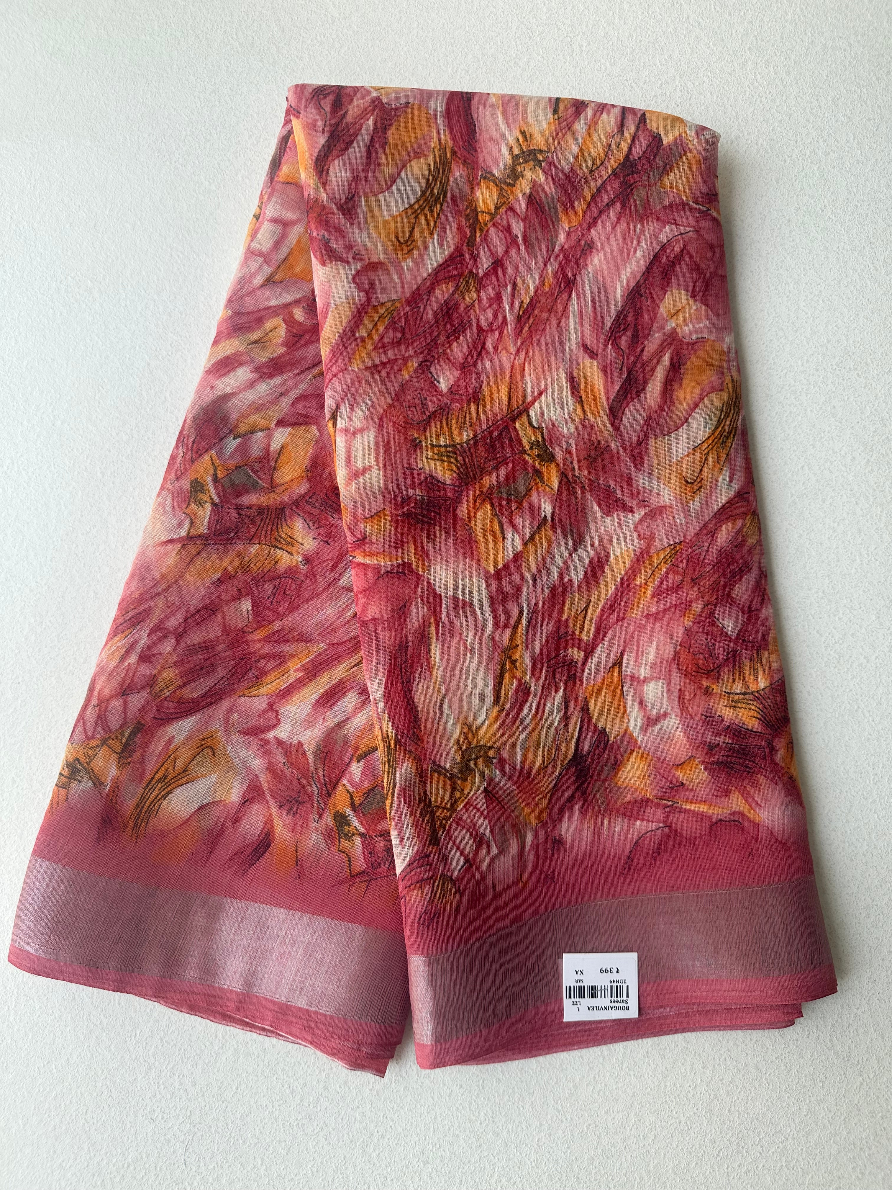 SEMI LINEN SAREE - 6206