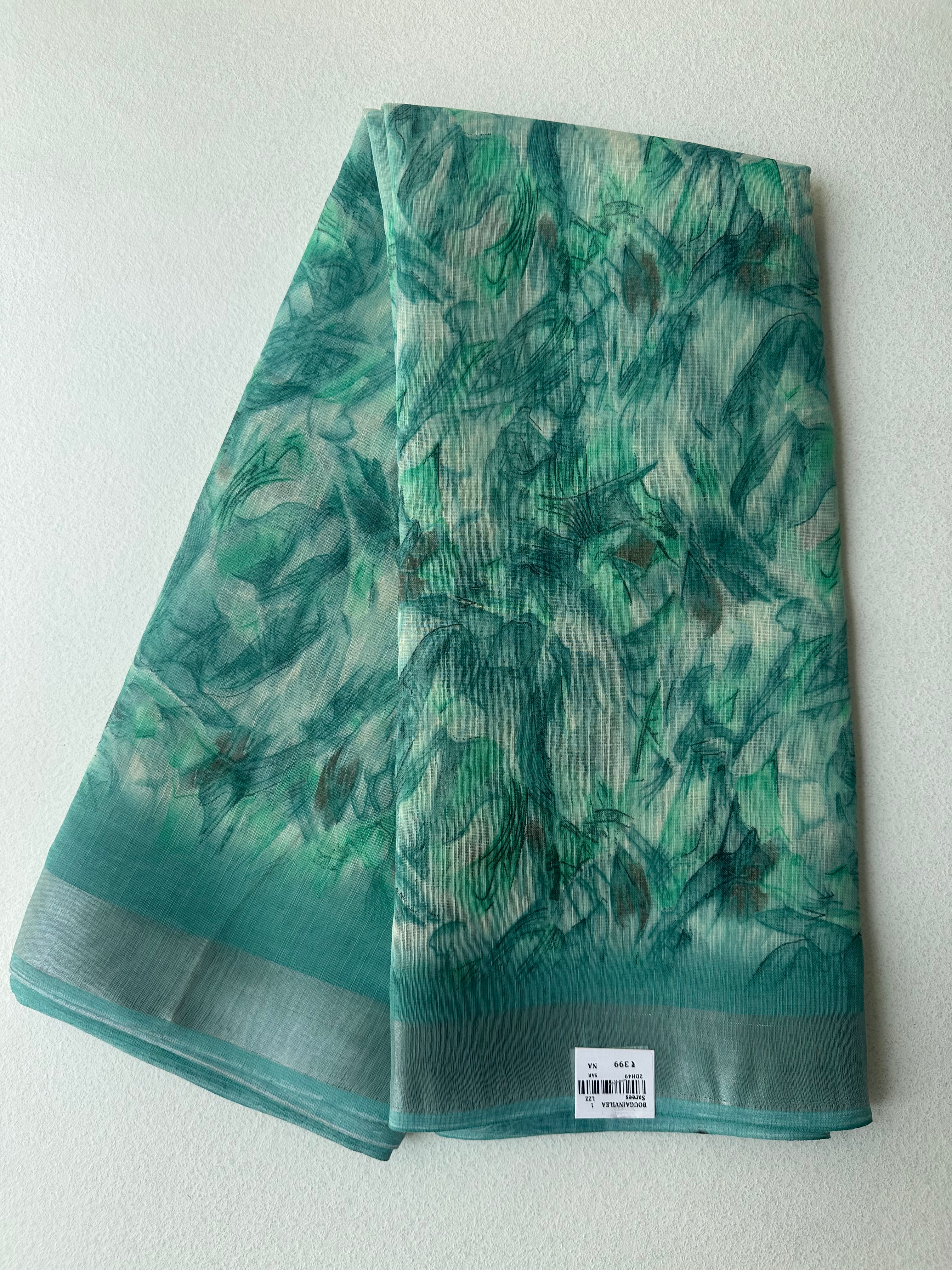 SEMI LINEN SAREE - 6206