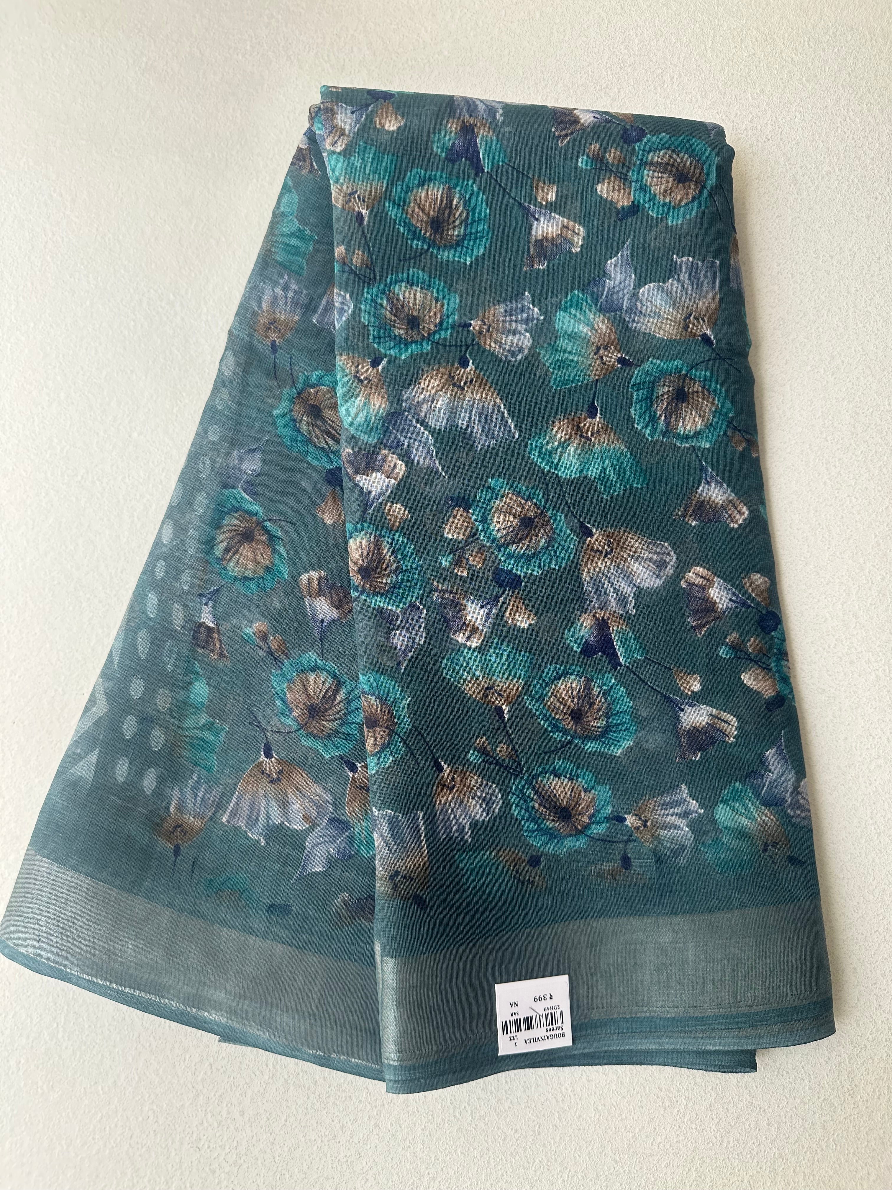 SEMI LINEN SAREE - 6226