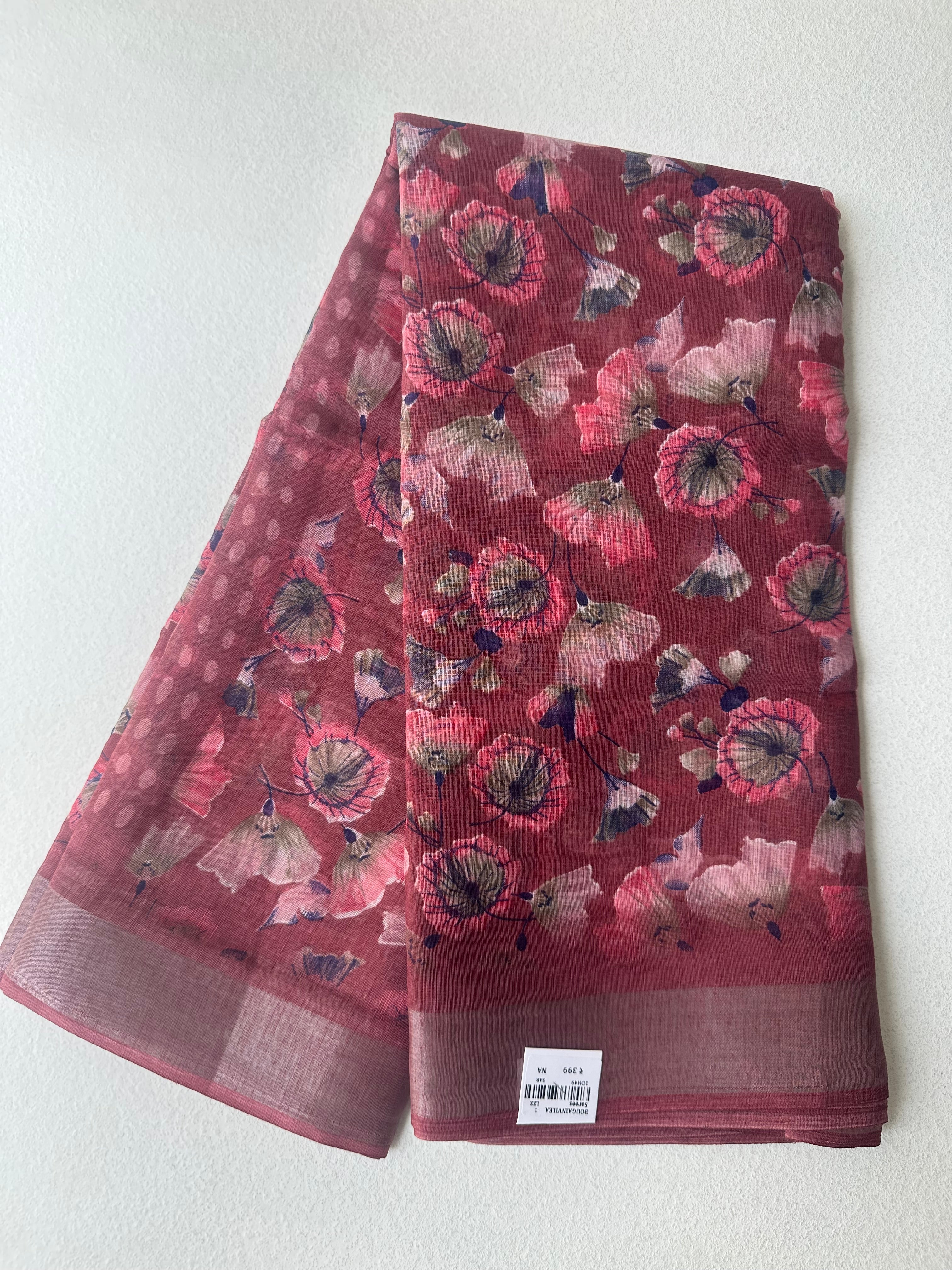 SEMI LINEN SAREE - 6226