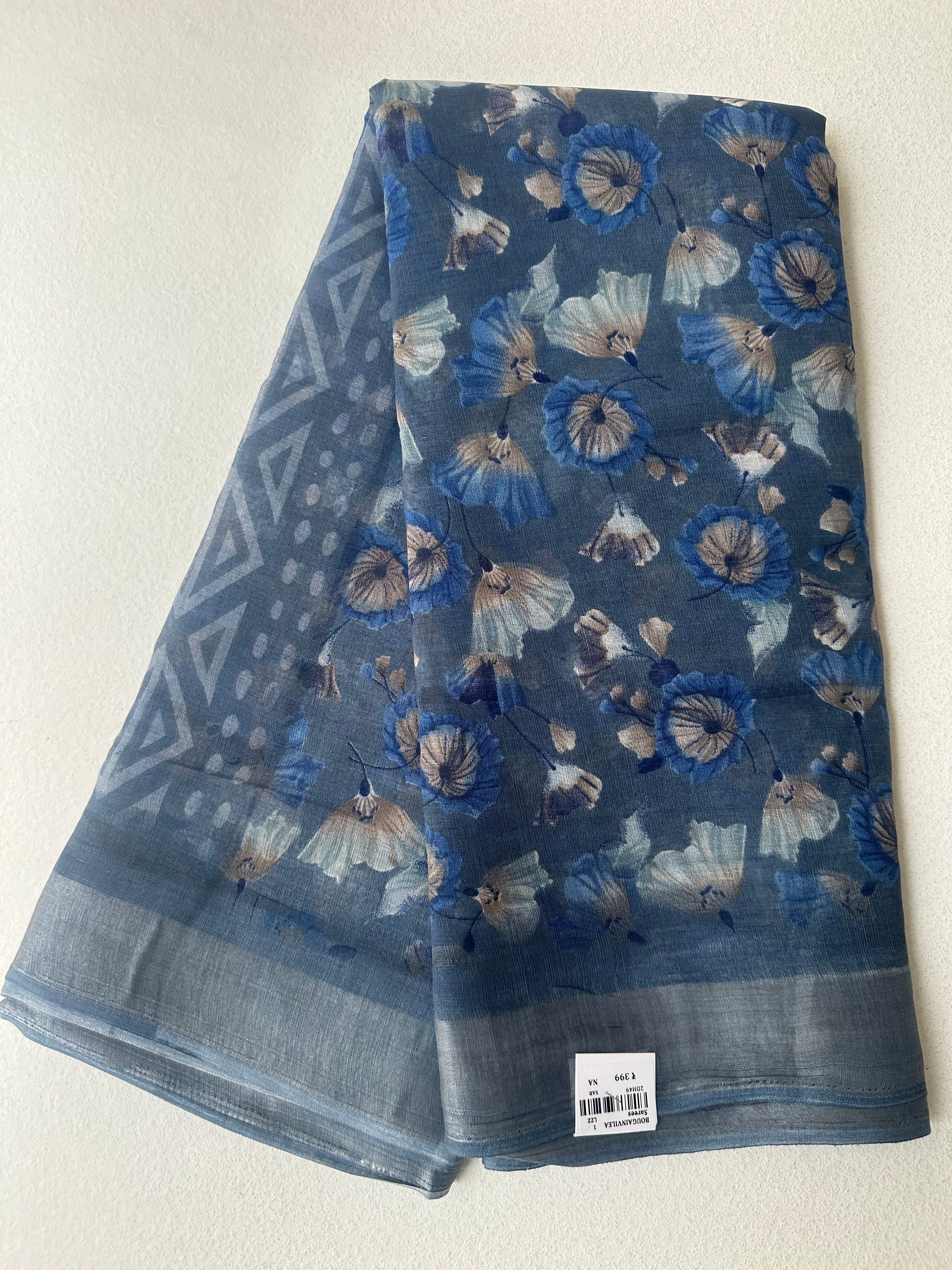 SEMI LINEN SAREE - 6226