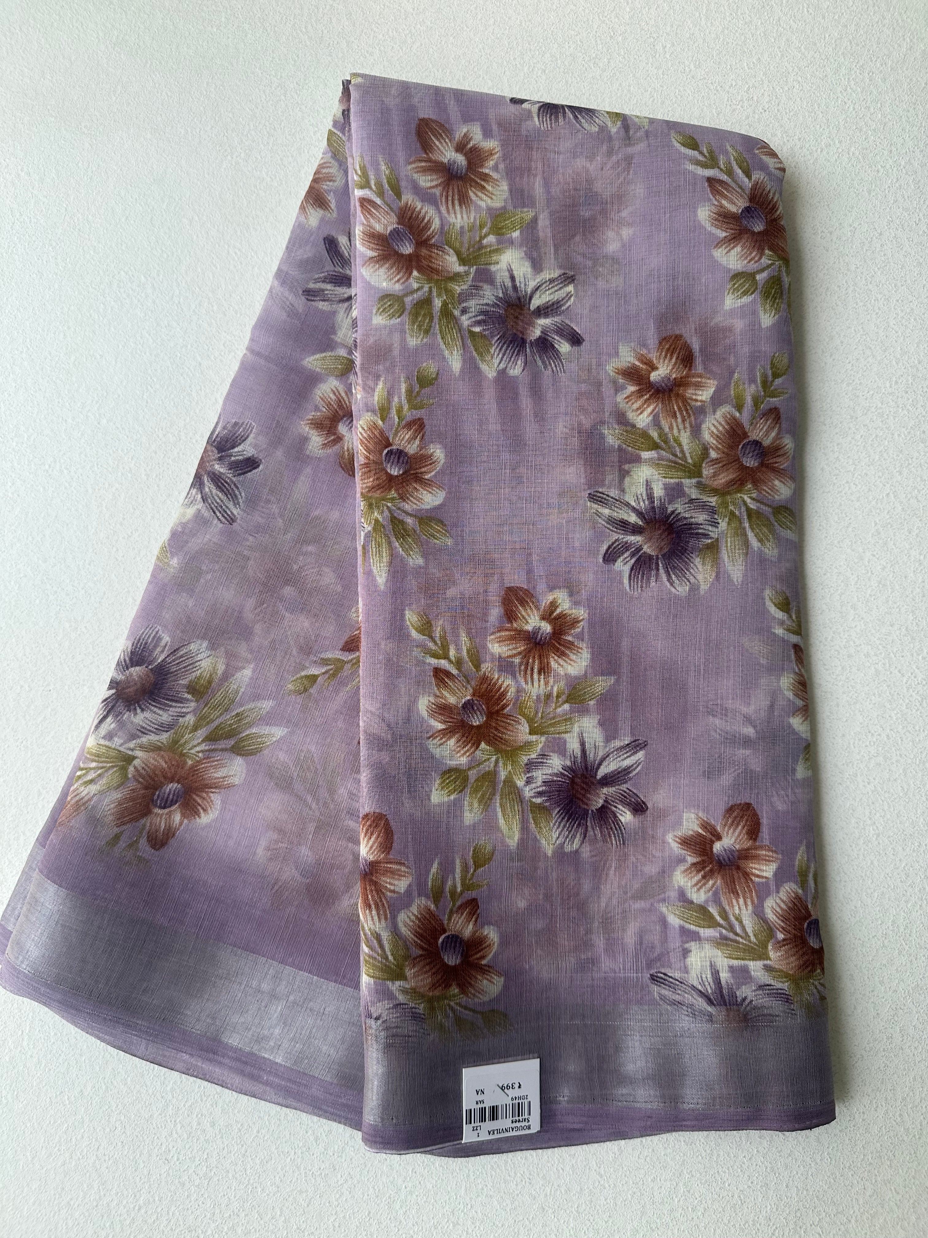 SEMI LINEN SAREE - 6208