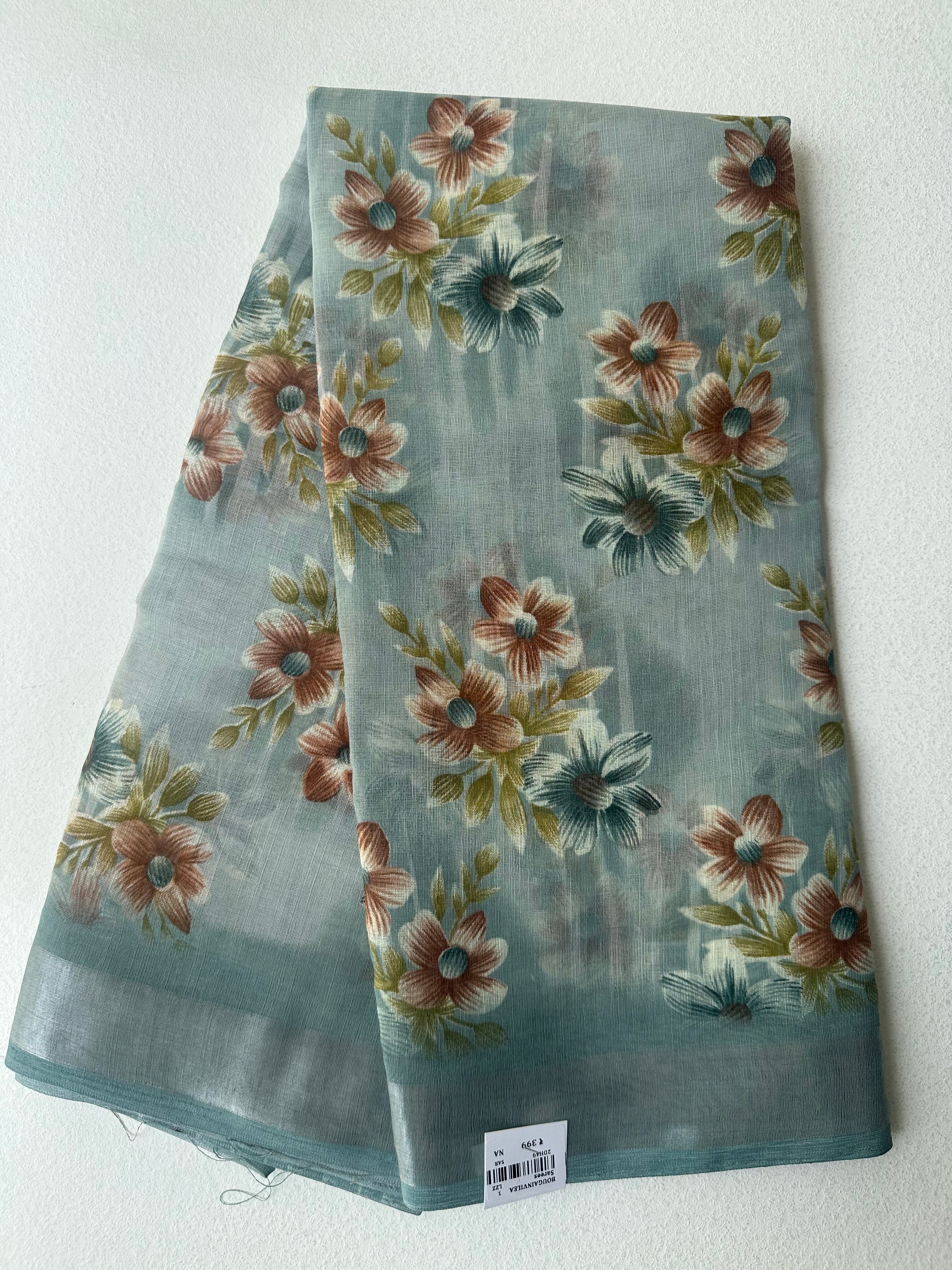 SEMI LINEN SAREE - 6208