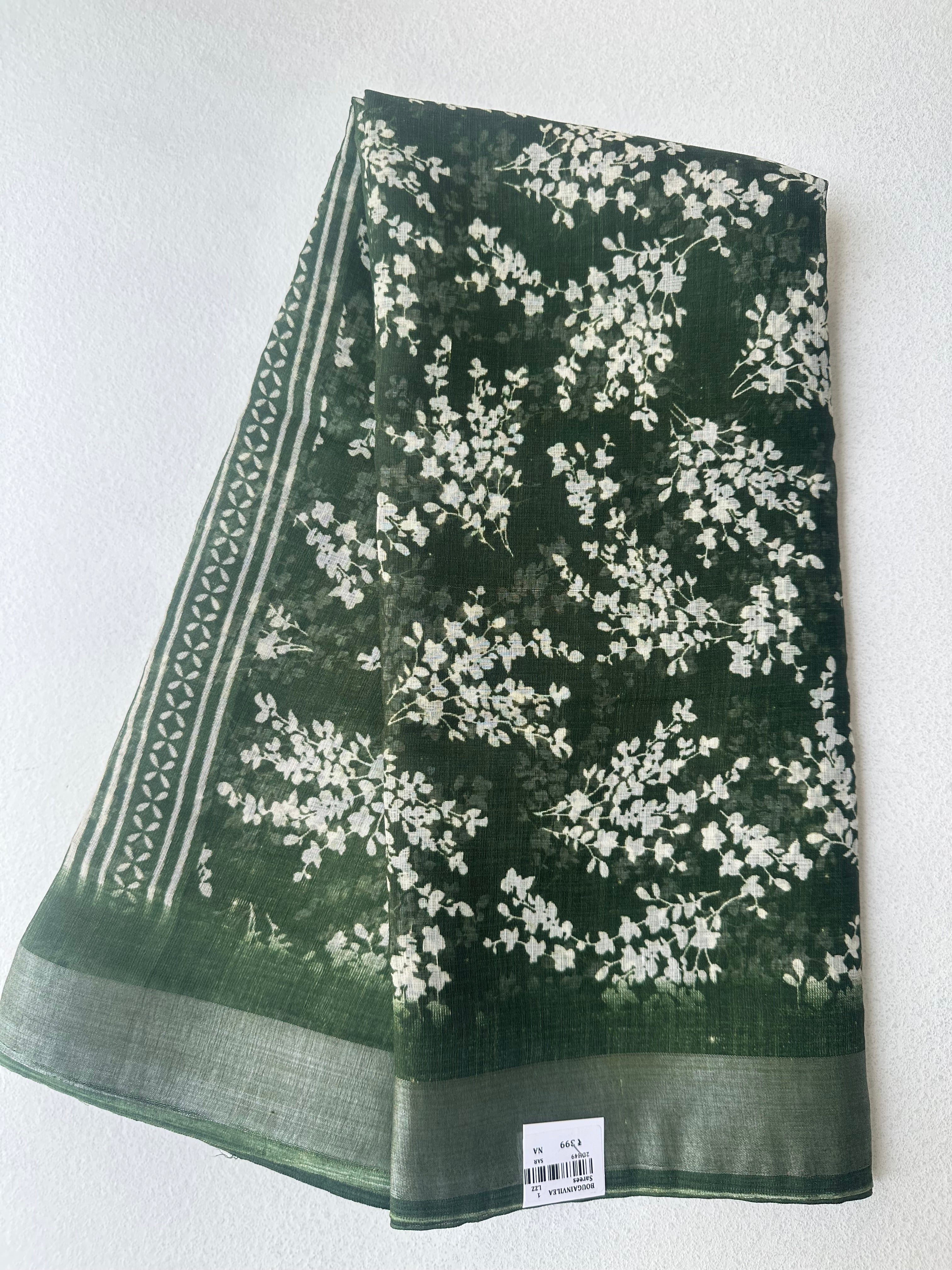SEMI LINEN SAREE - 6224