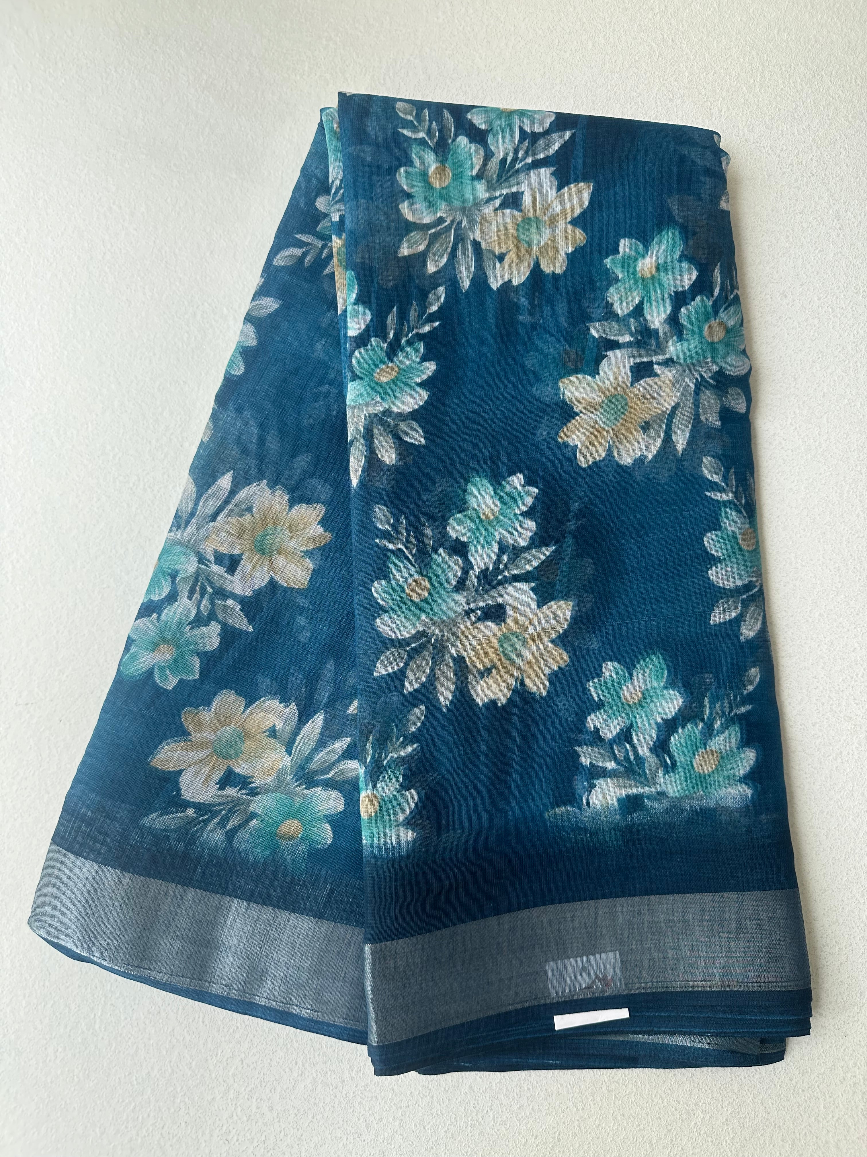 SEMI LINEN SAREE - 6222