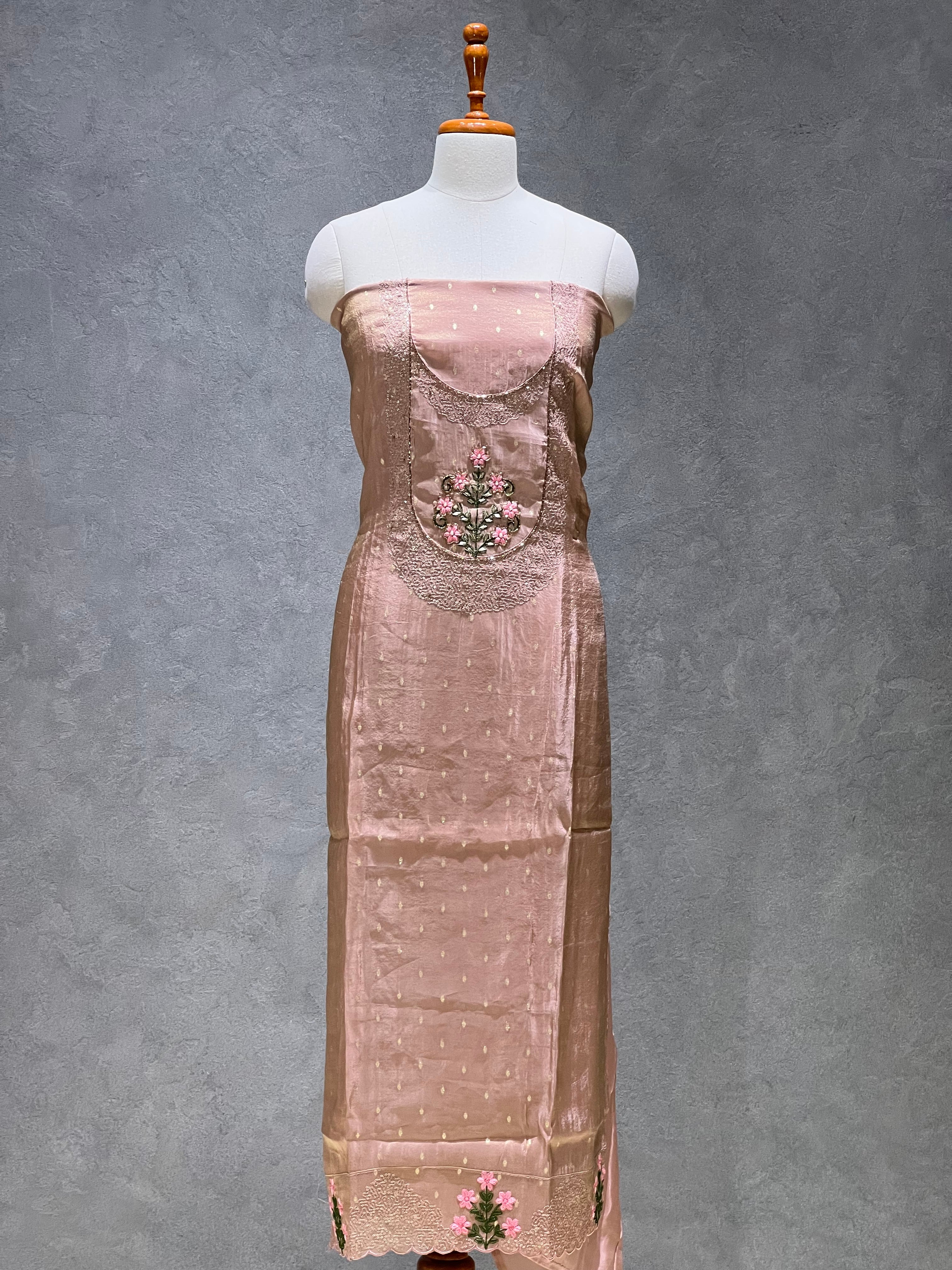 TISSUE PASTEL PEACH UNSTITCHED SUITS -1.1