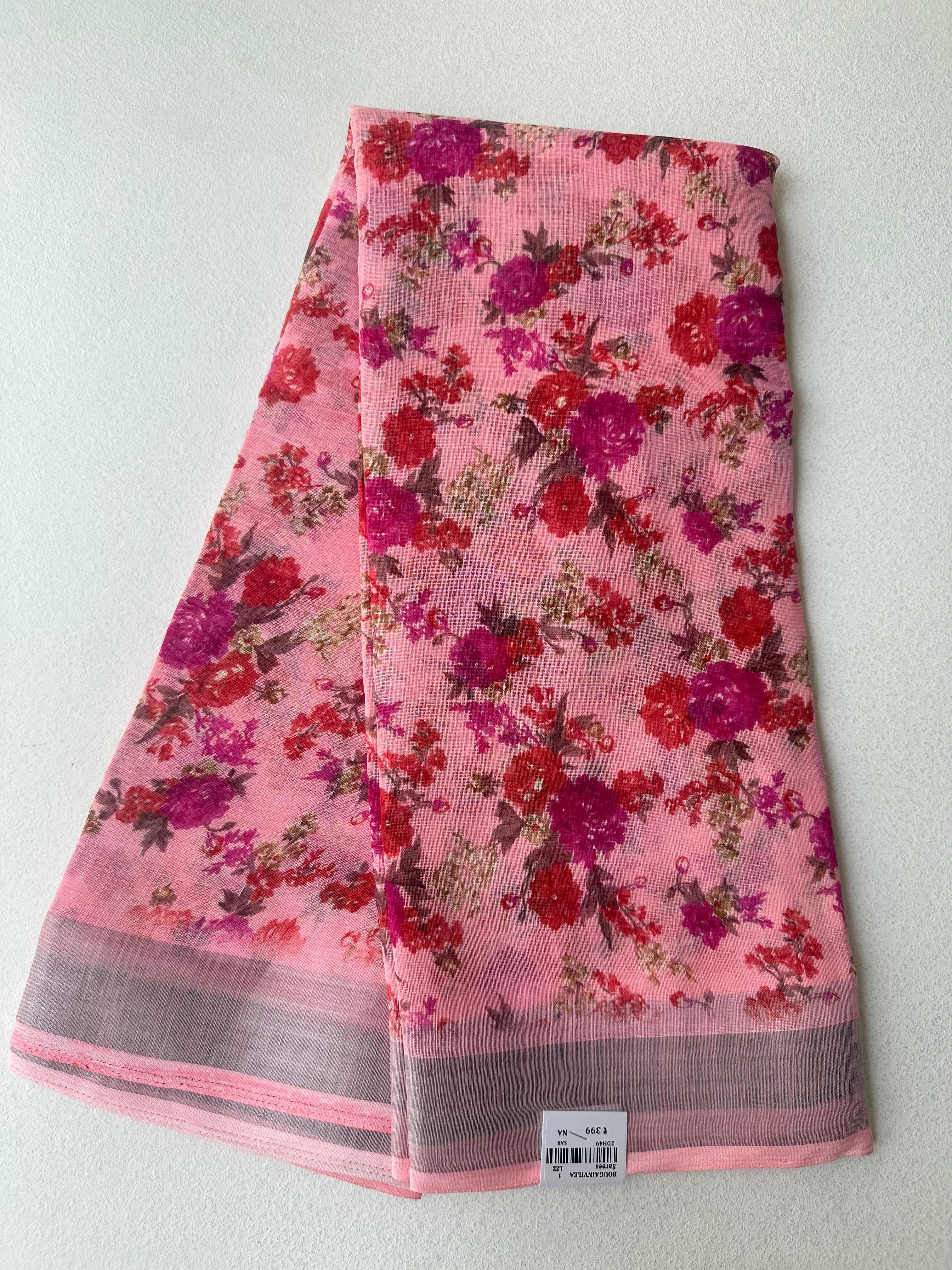 SEMI LINEN SAREE - 6052