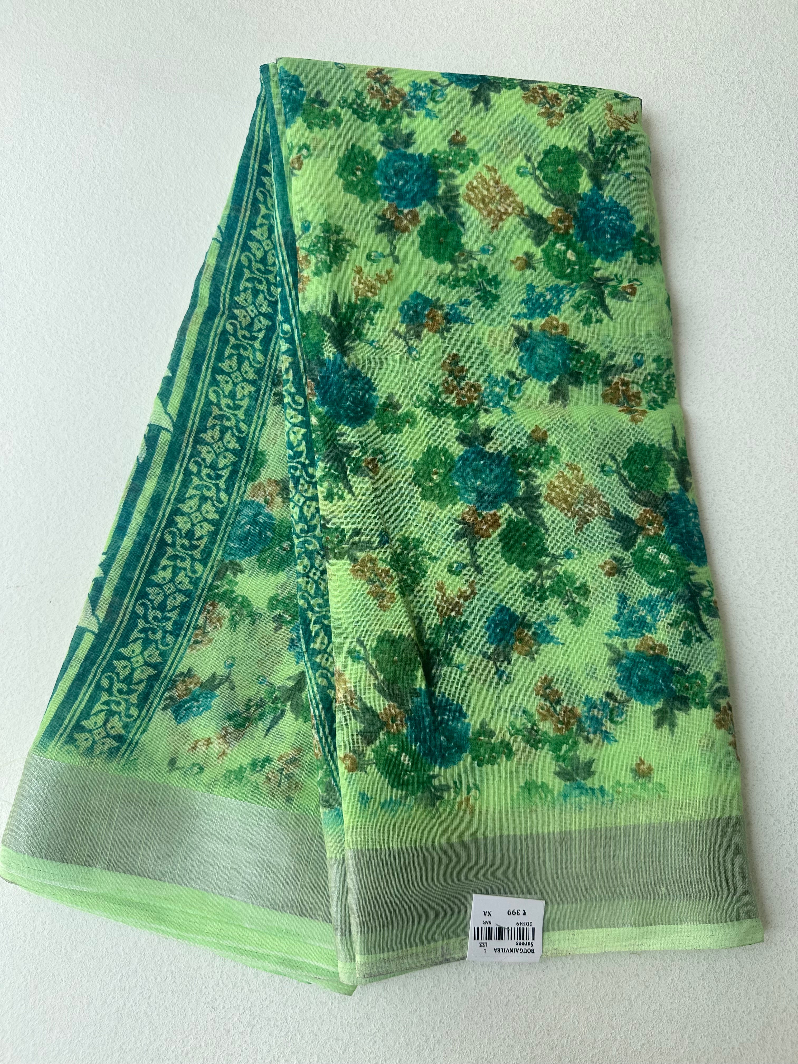 SEMI LINEN SAREE - 6052