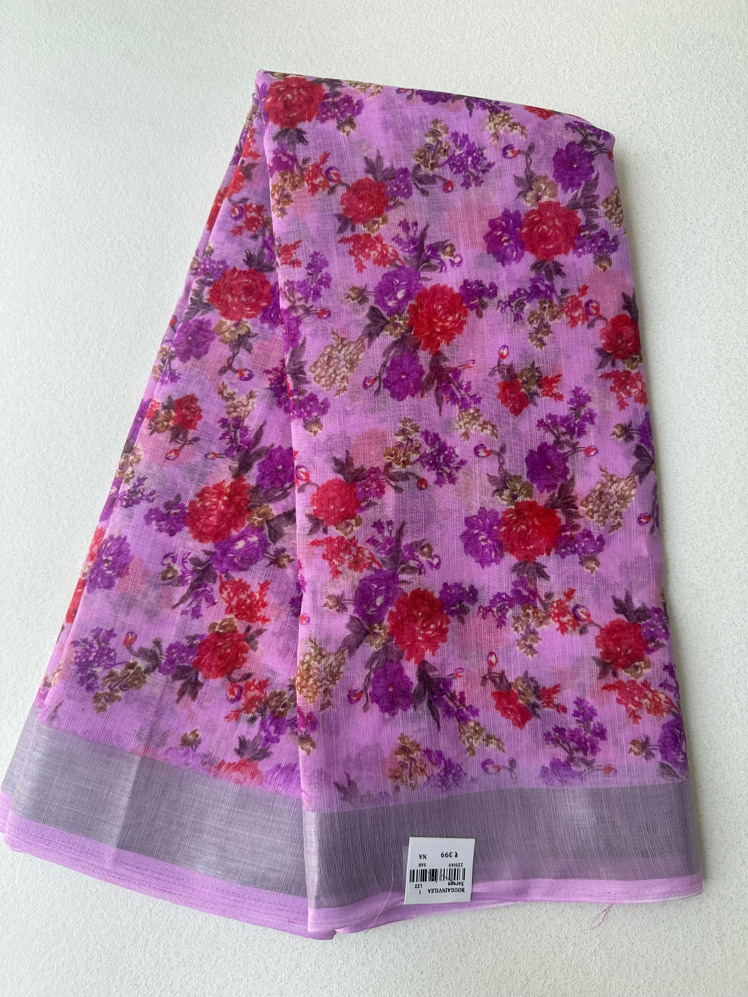 SEMI LINEN SAREE - 6052