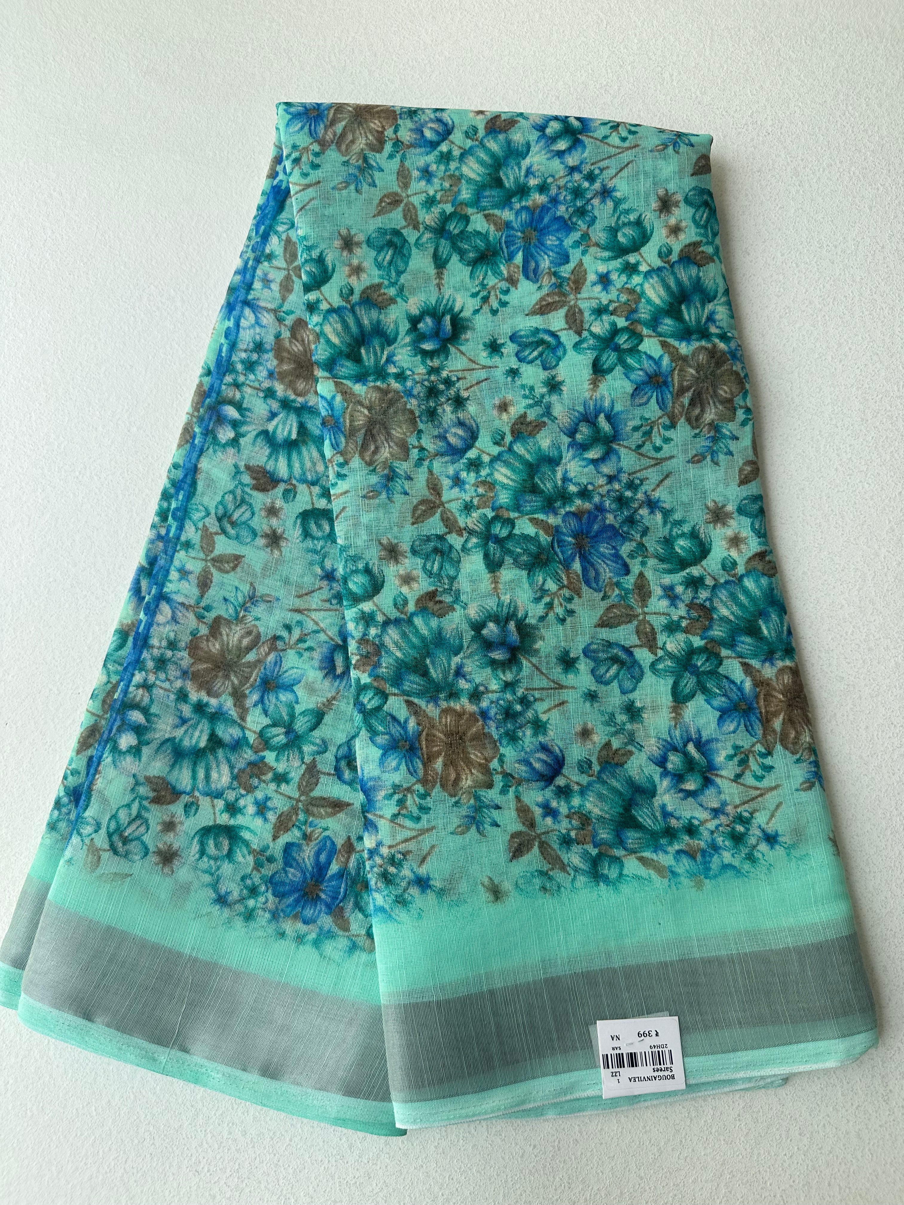 SEMI LINEN SAREE - 6180