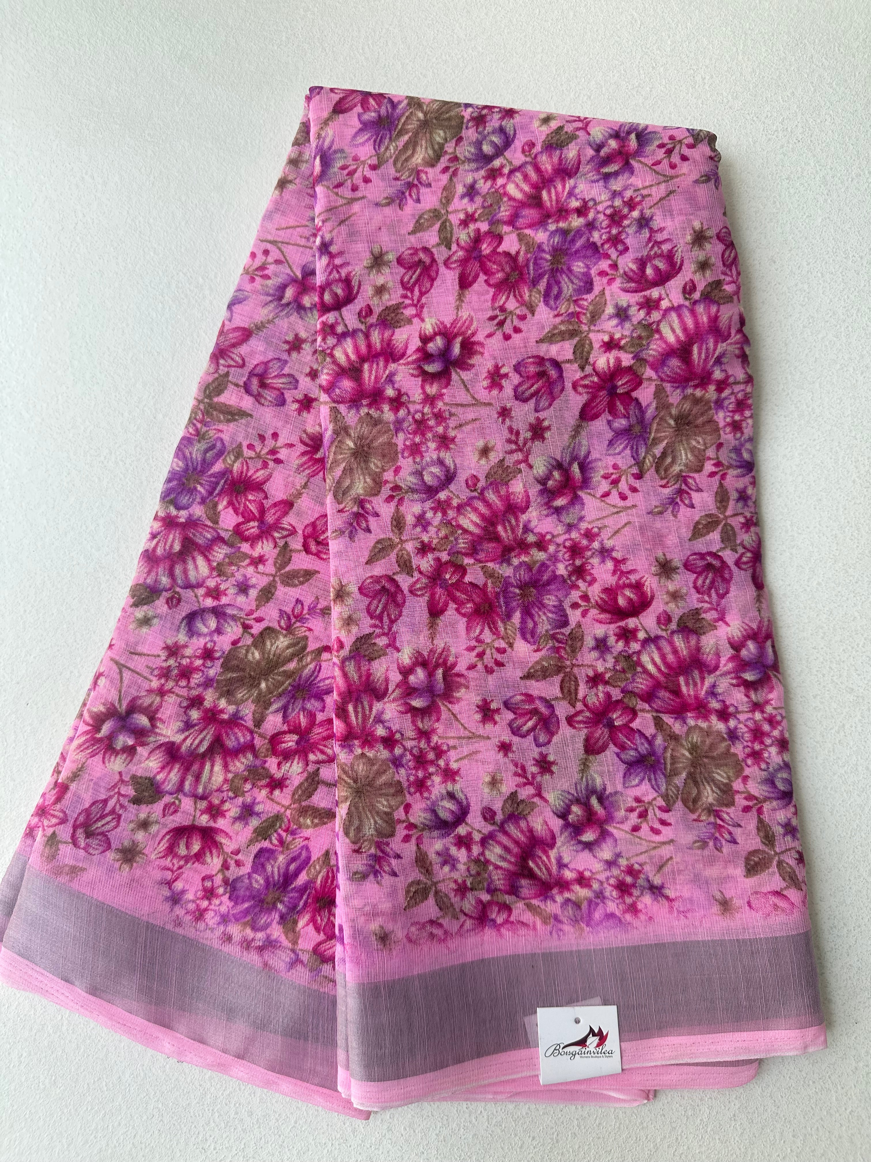 SEMI LINEN SAREE - 6180