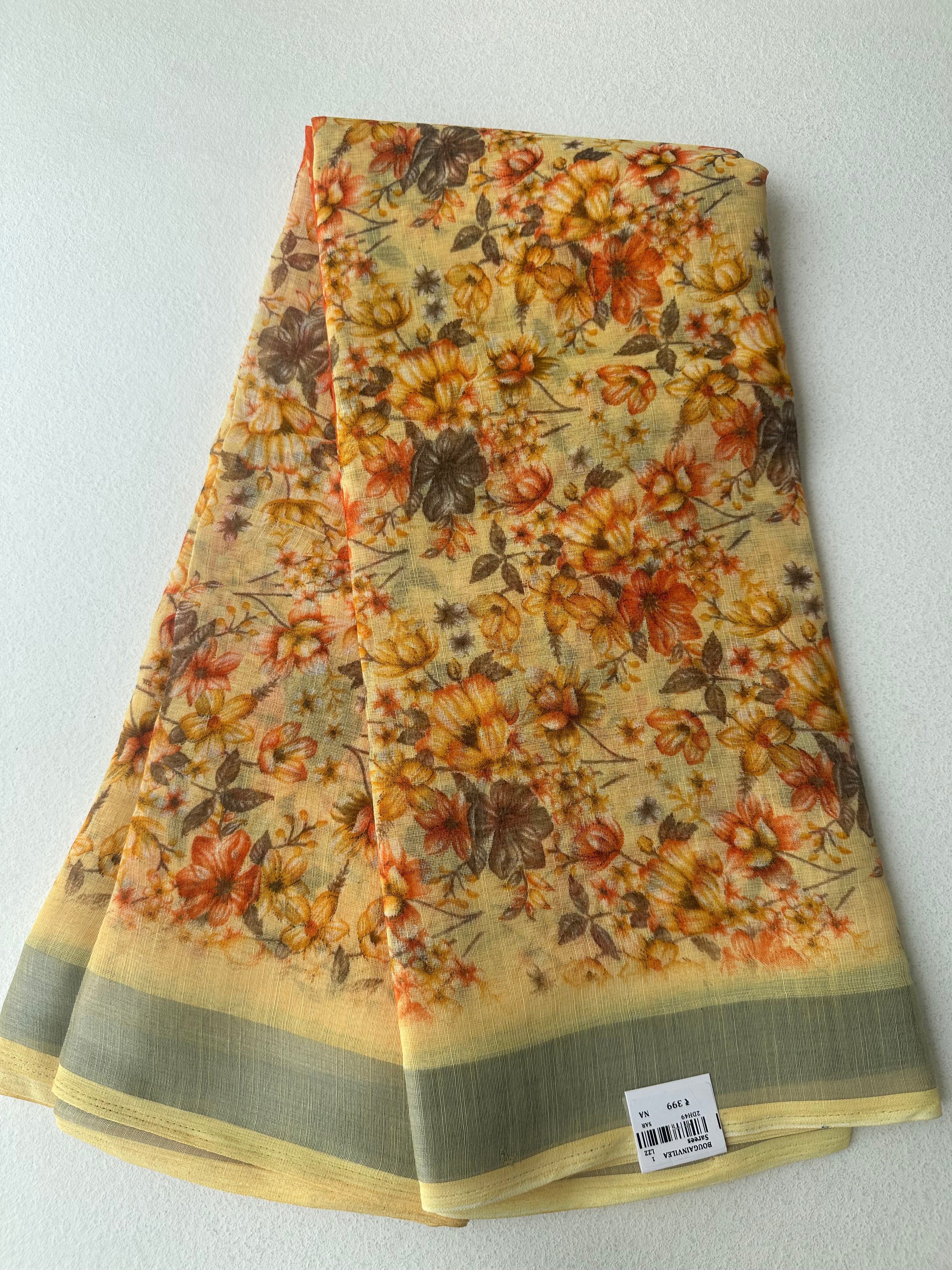 SEMI LINEN SAREE - 6180