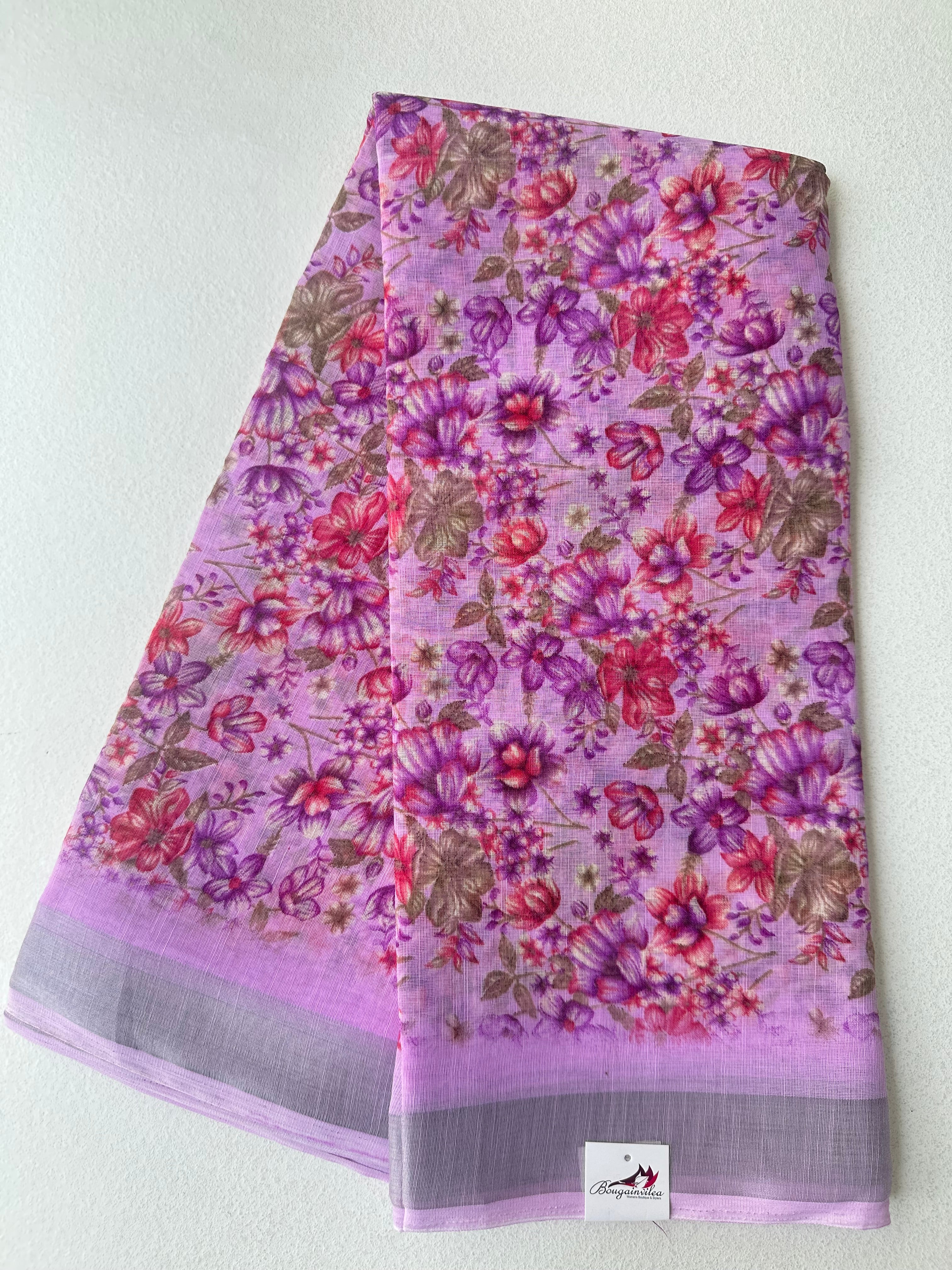 SEMI LINEN SAREE - 6180