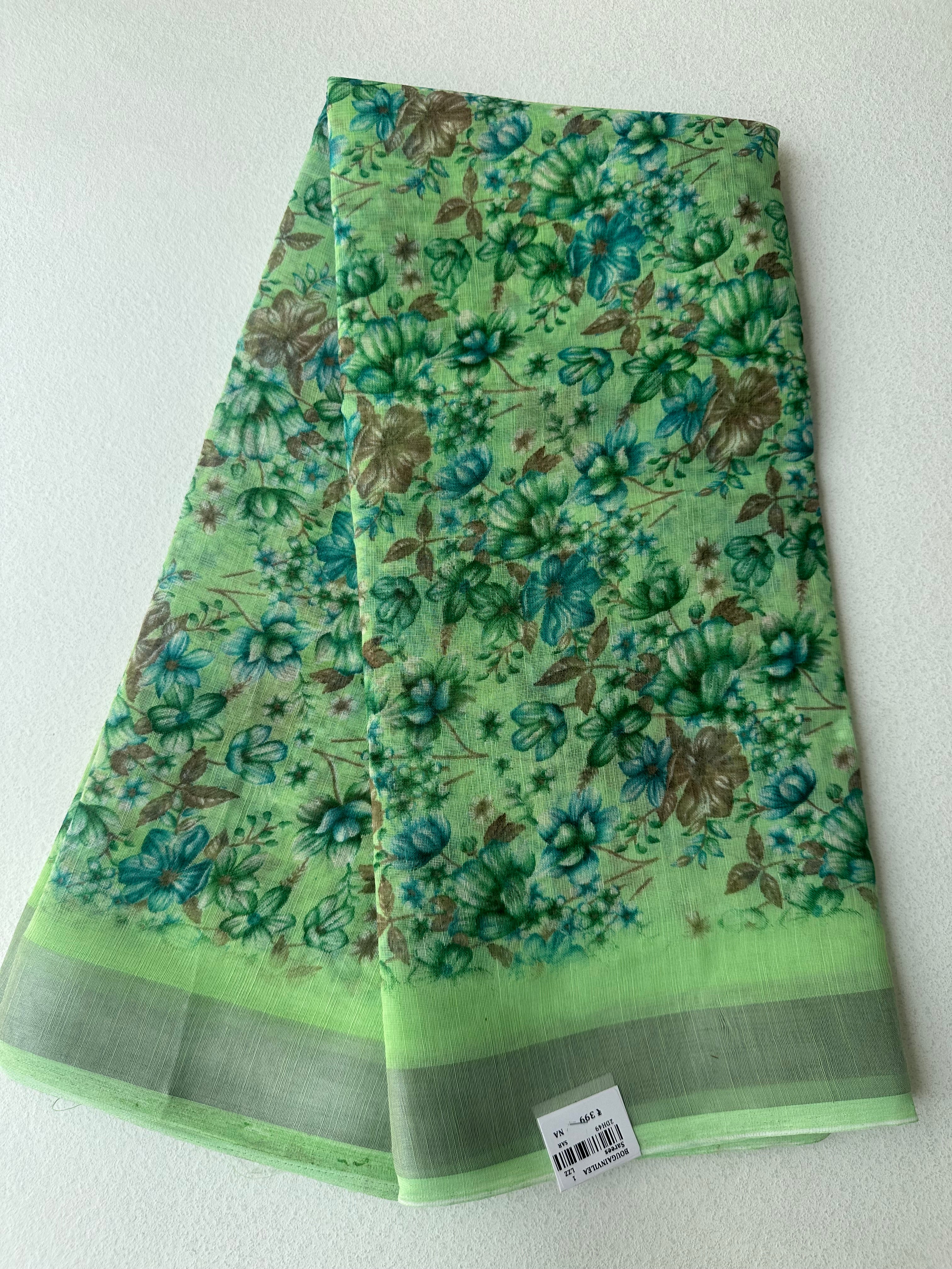 SEMI LINEN SAREE - 6180