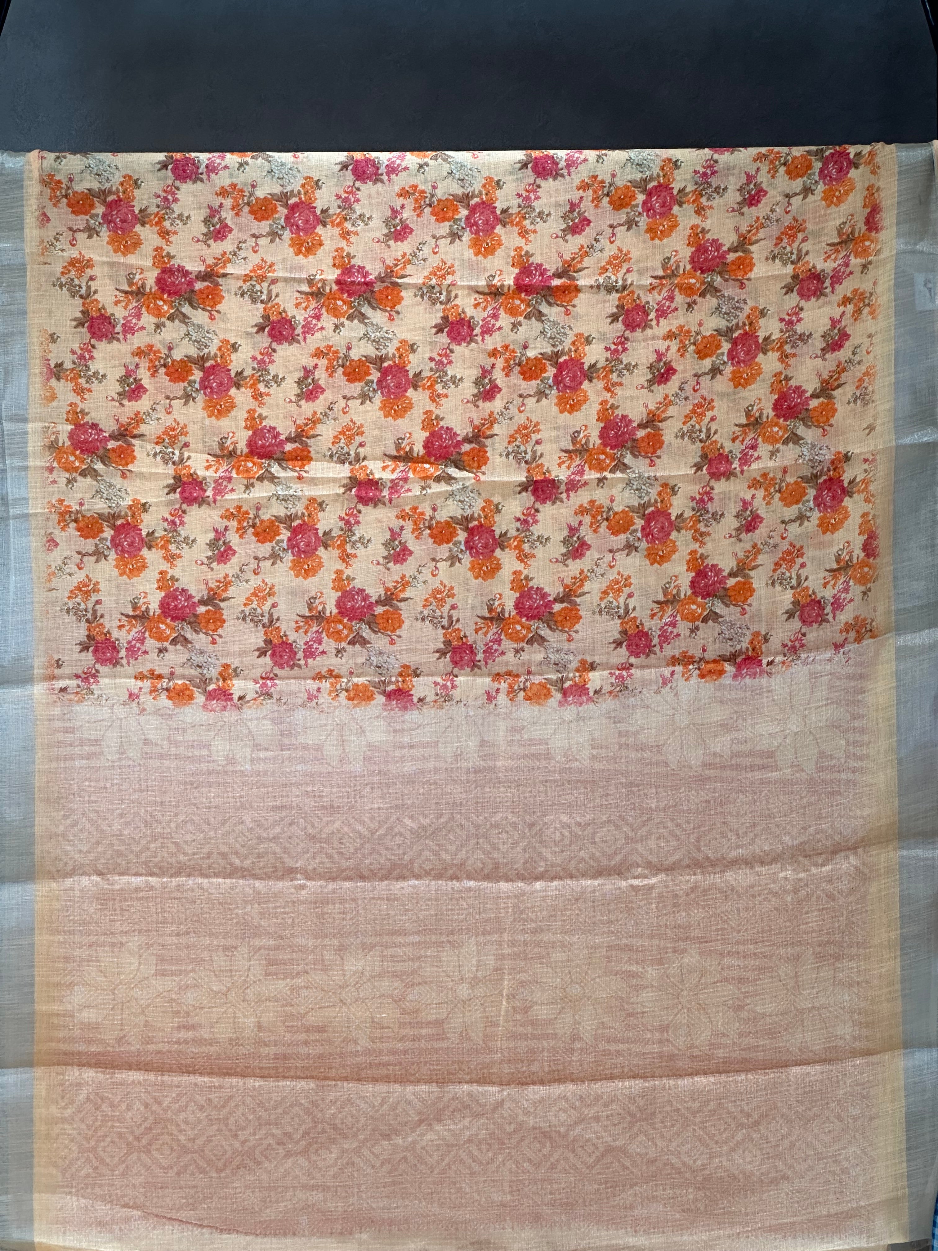 SEMI LINEN SAREE - 6052