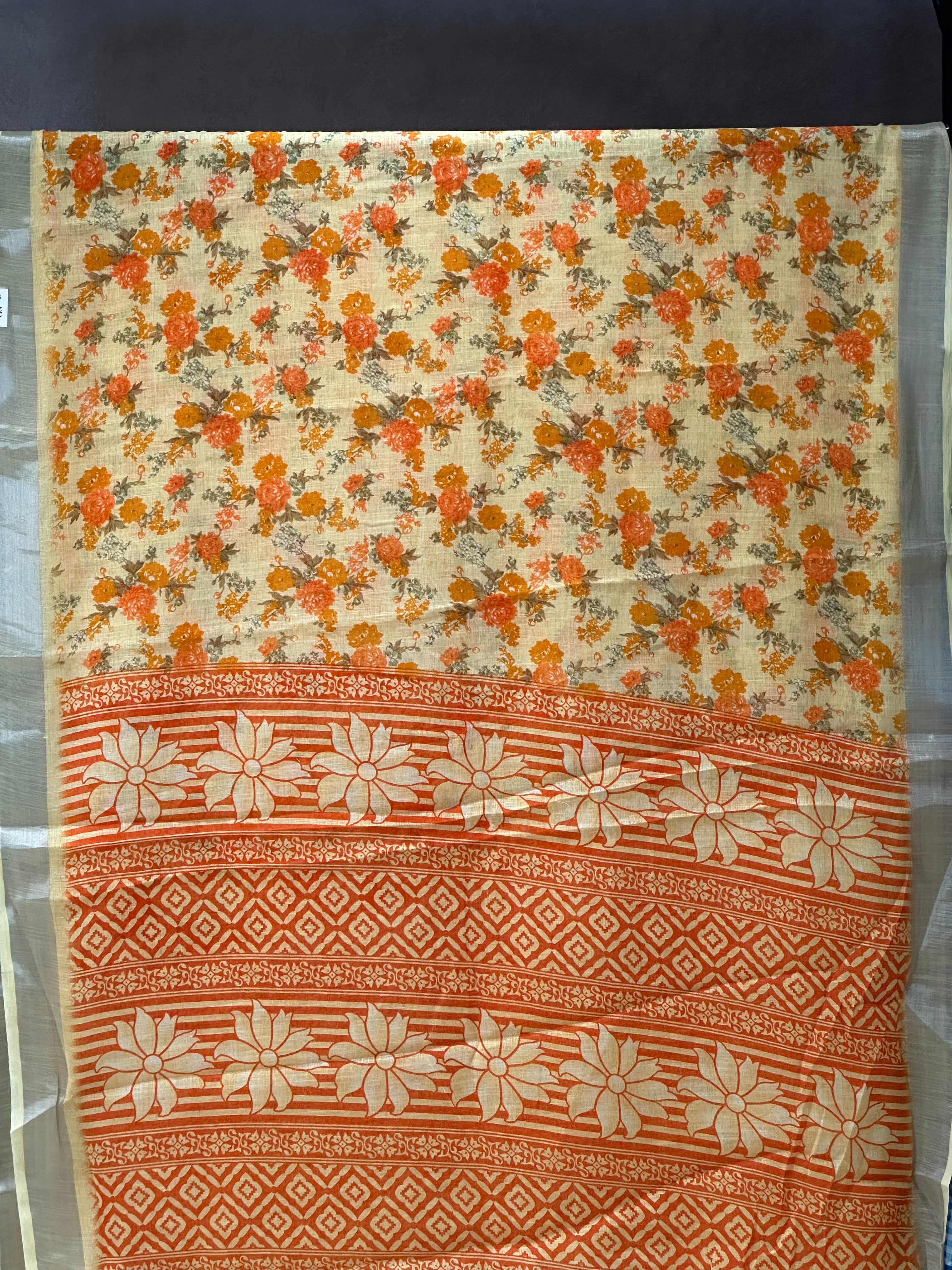 SEMI LINEN SAREE - 6052