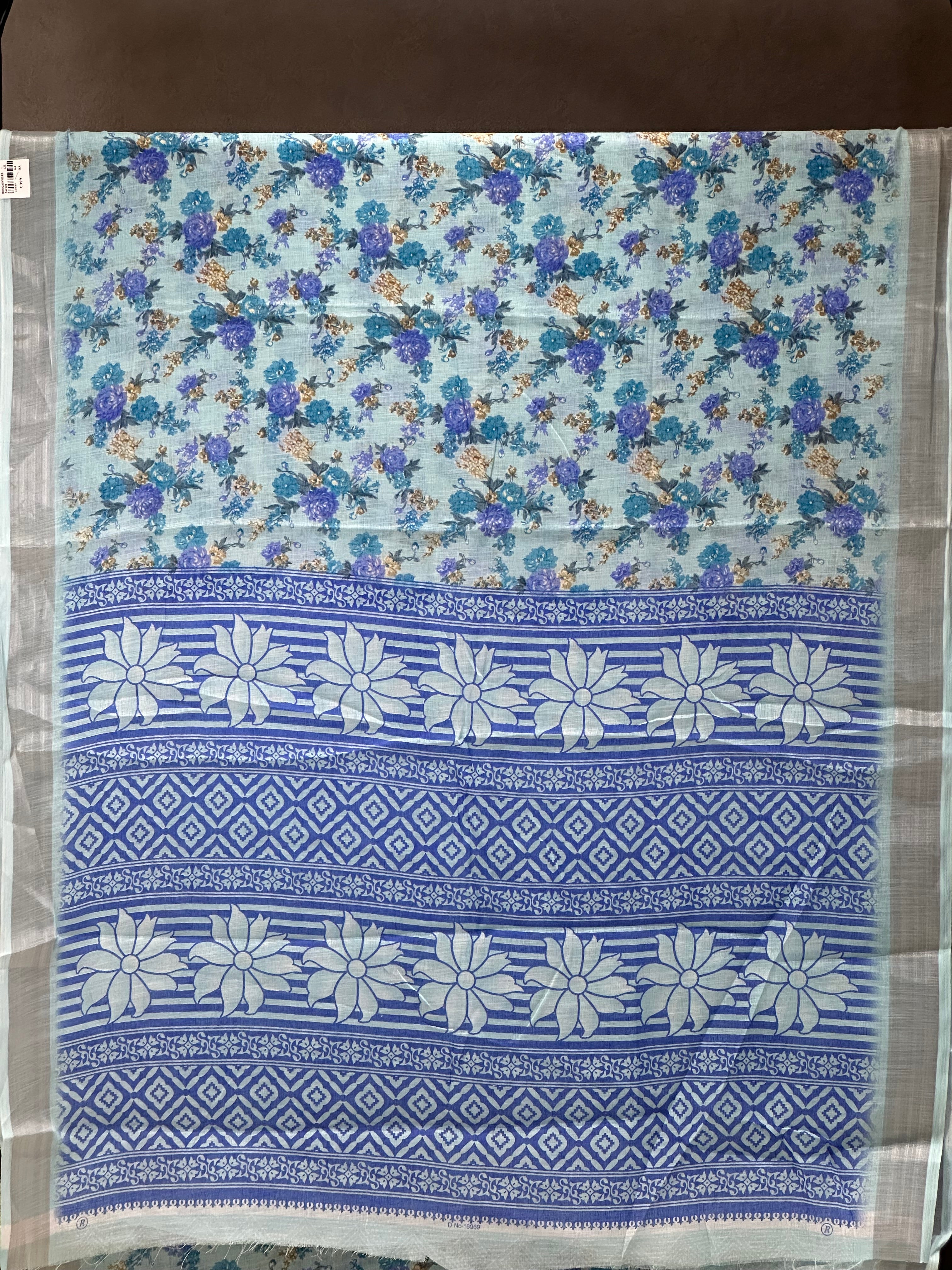 SEMI LINEN SAREE - 6052