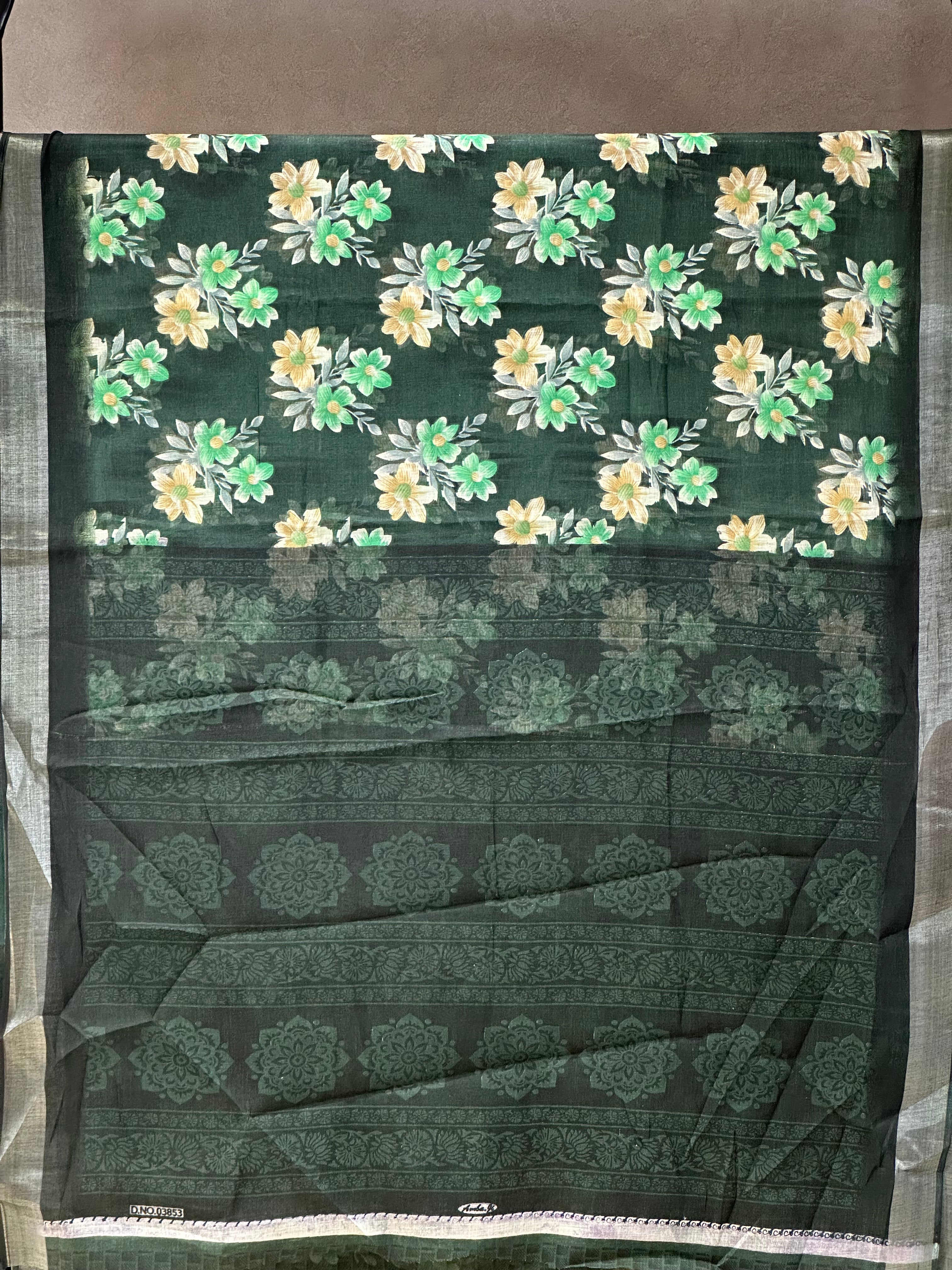 SEMI LINEN SAREE - 6222