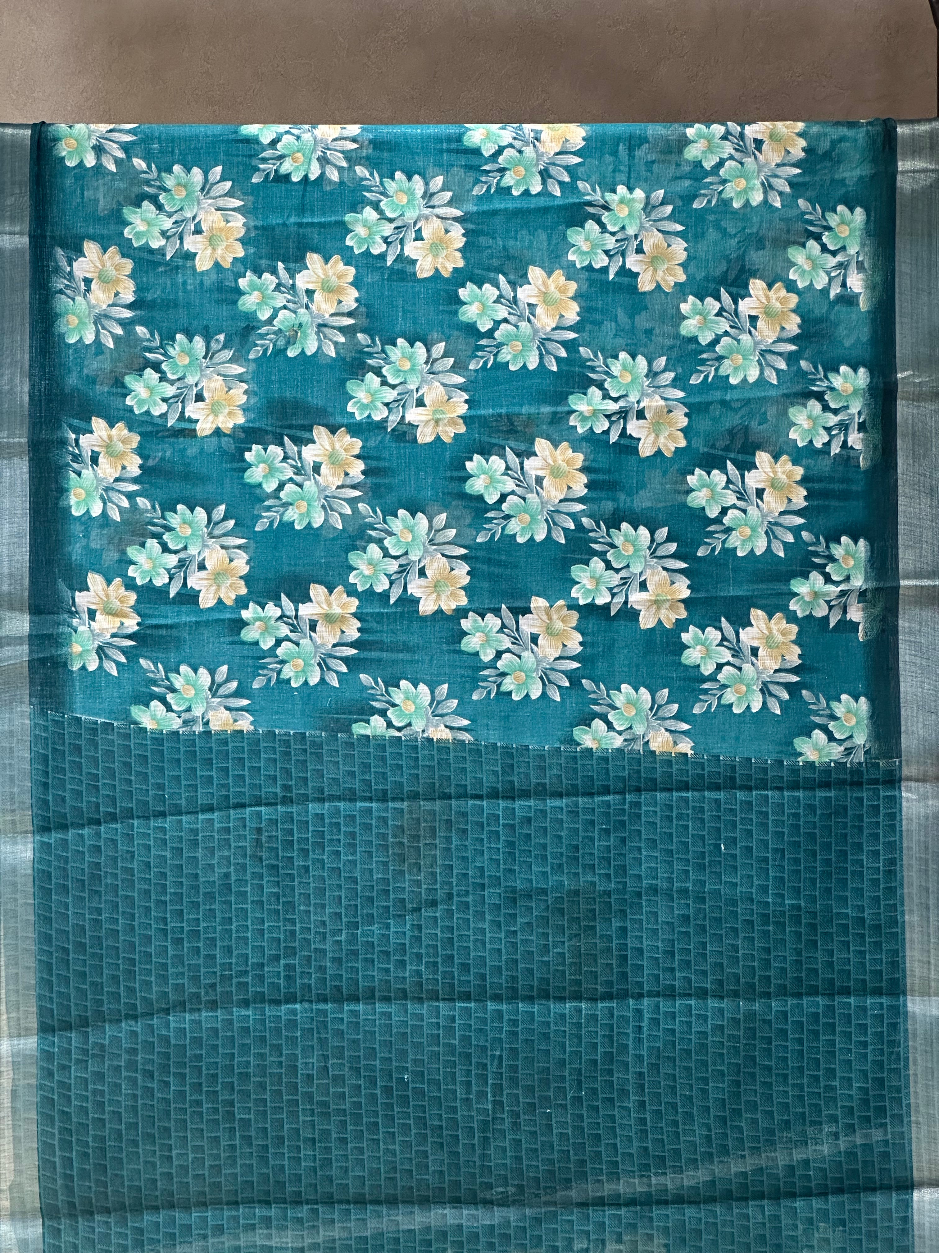 SEMI LINEN SAREE - 6222