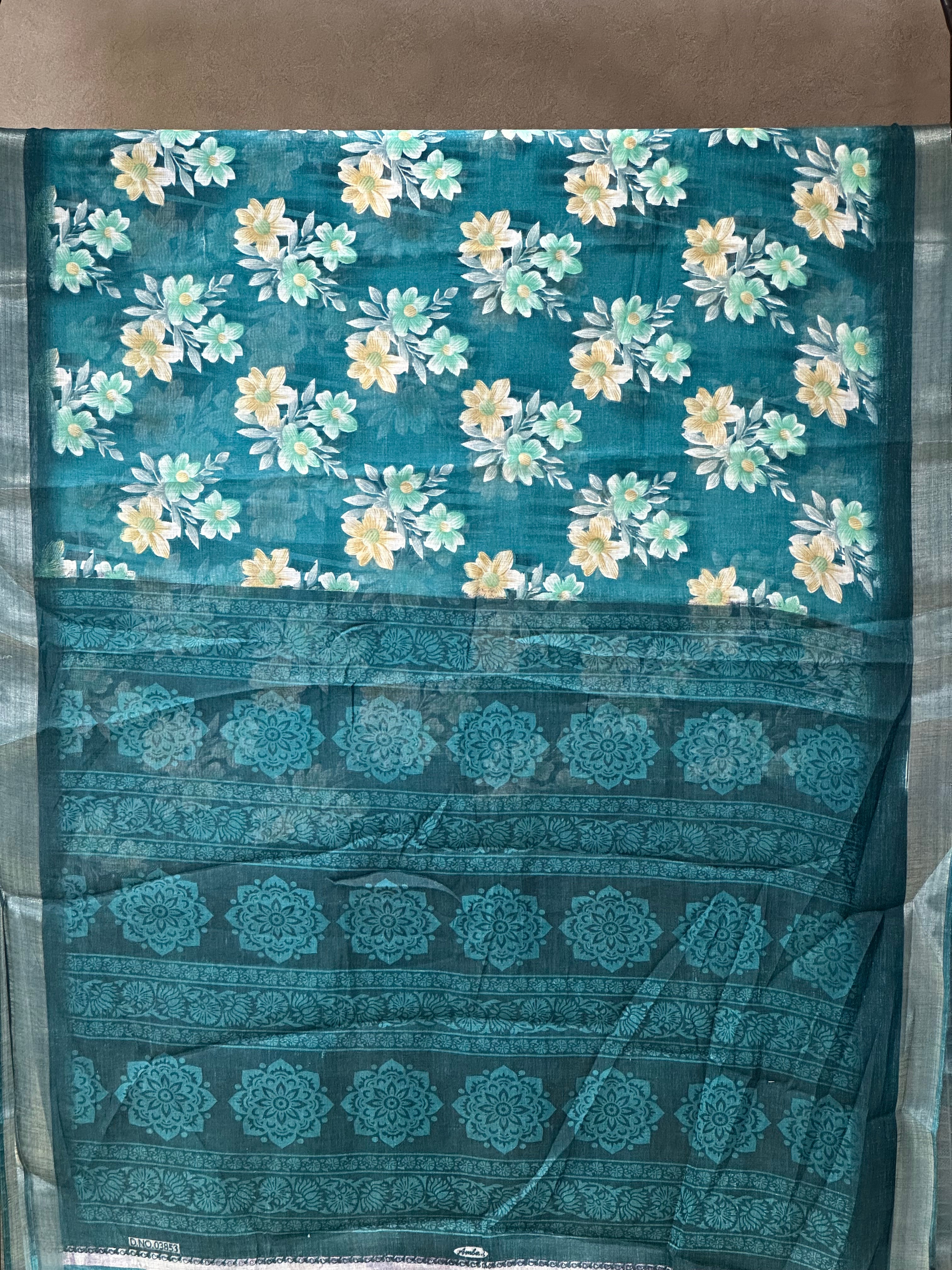 SEMI LINEN SAREE - 6222