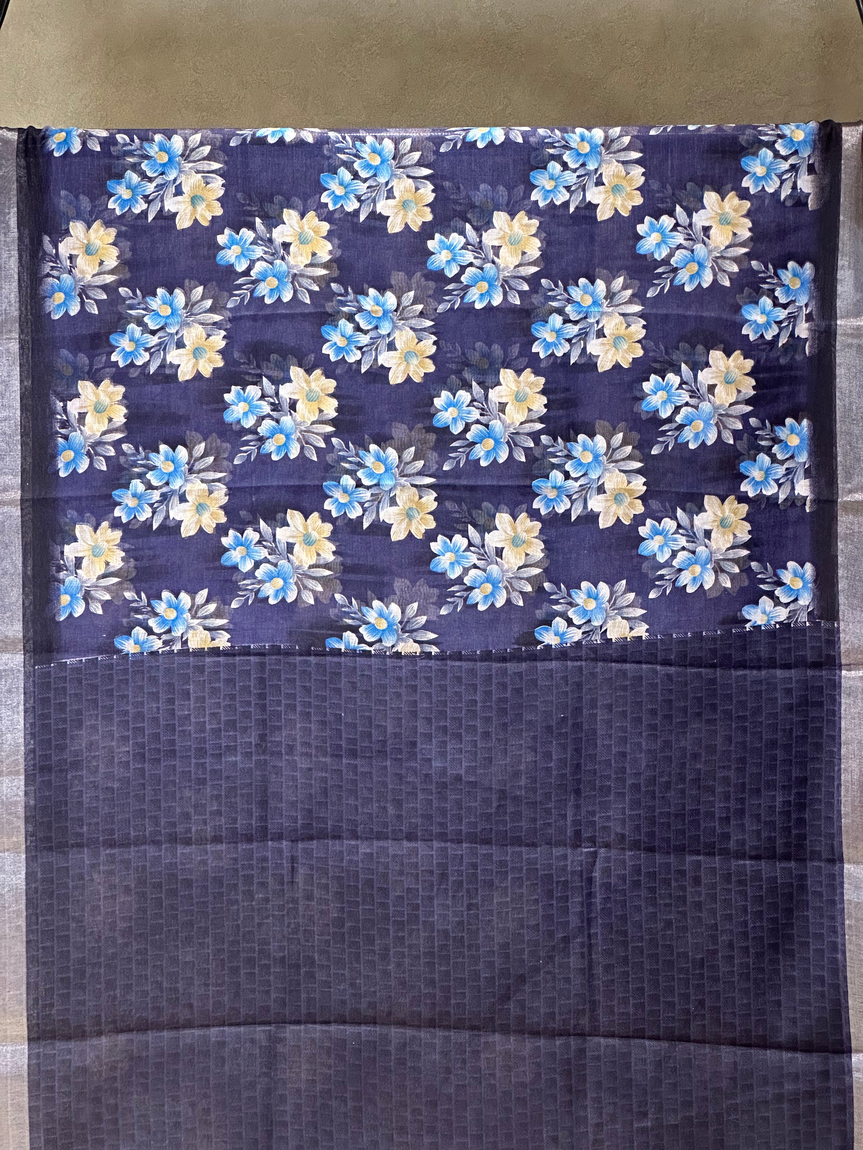 SEMI LINEN SAREE - 6222