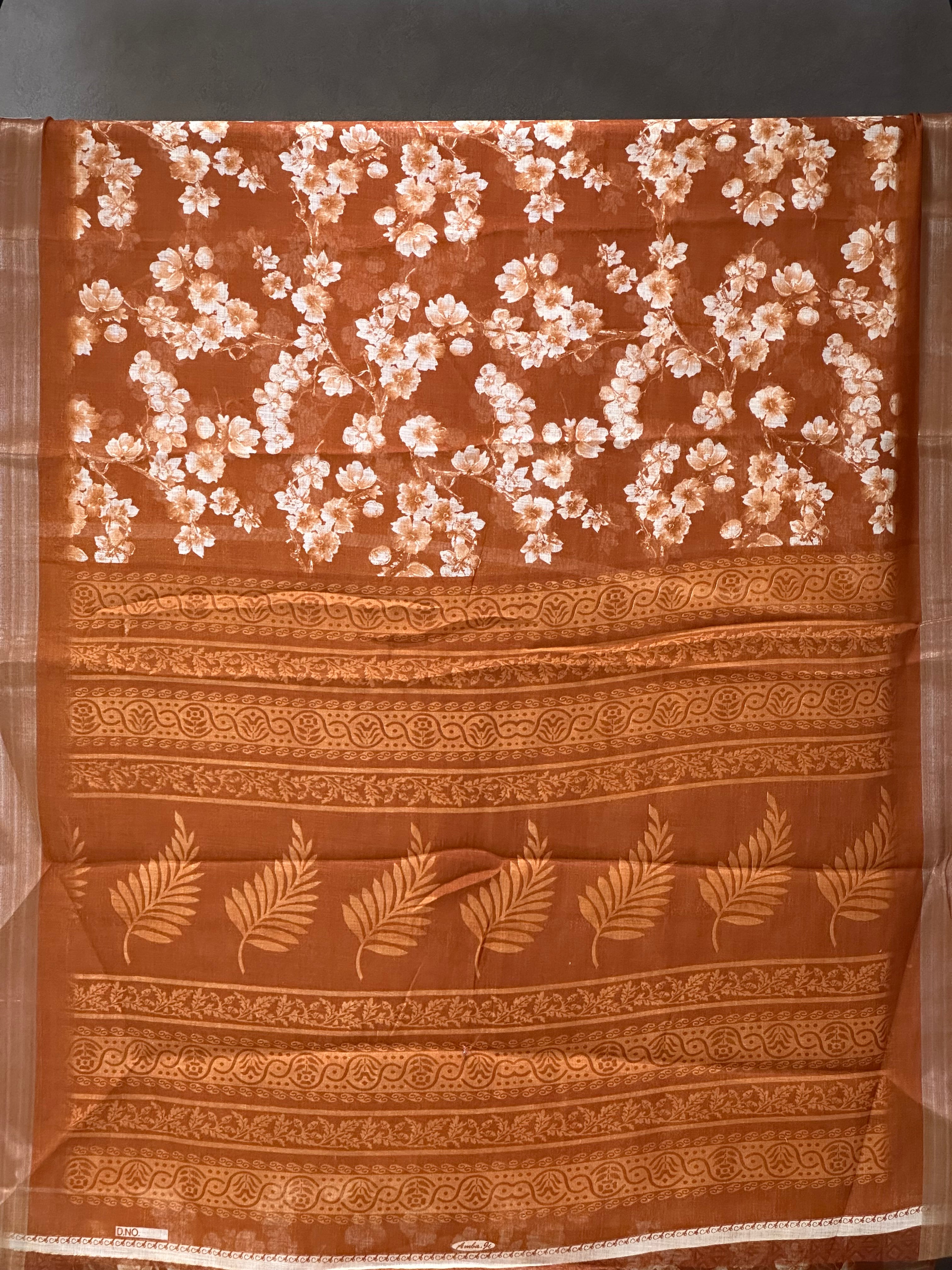SEMI LINEN SAREE - 6203