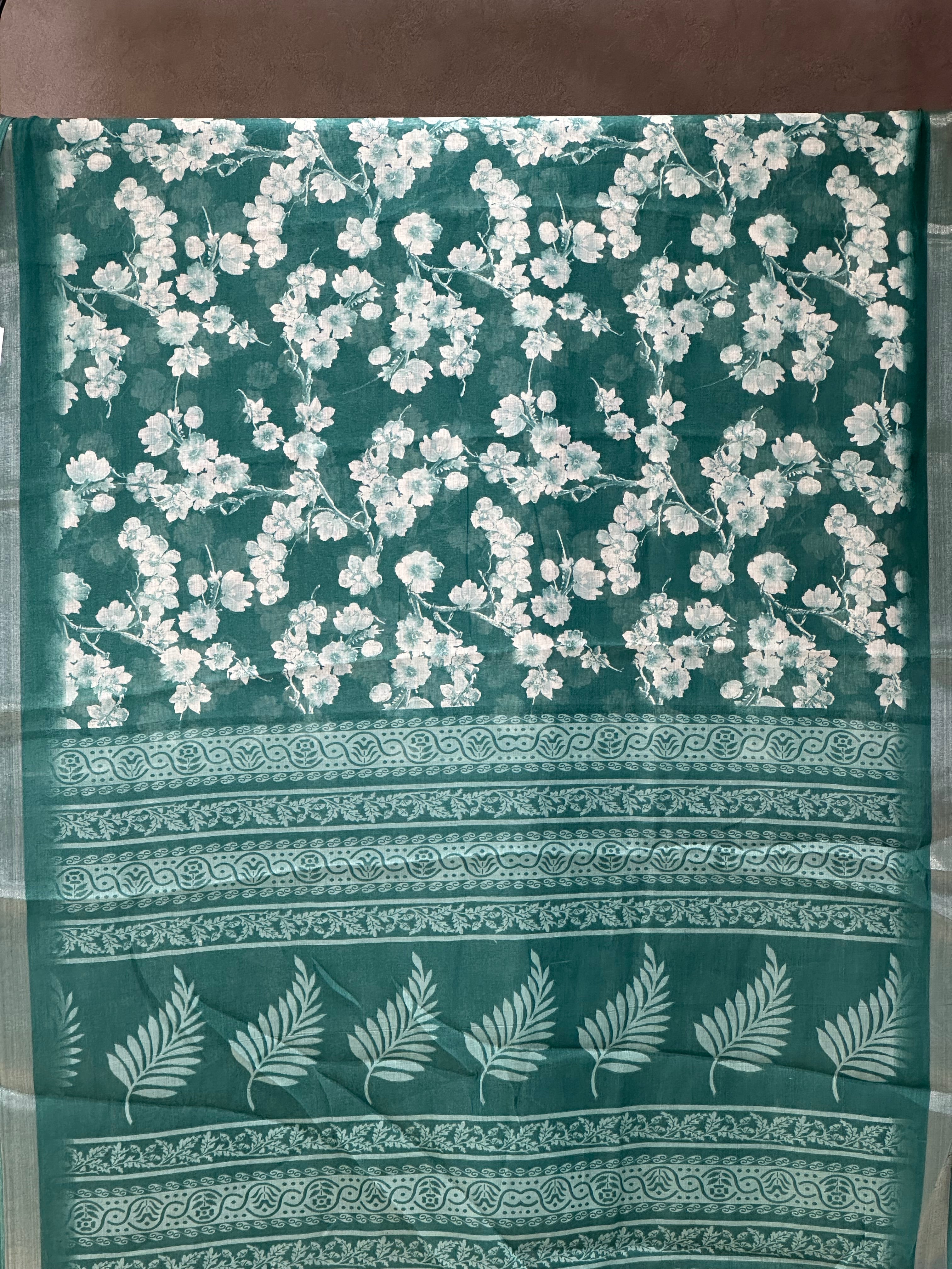 SEMI LINEN SAREE - 6203