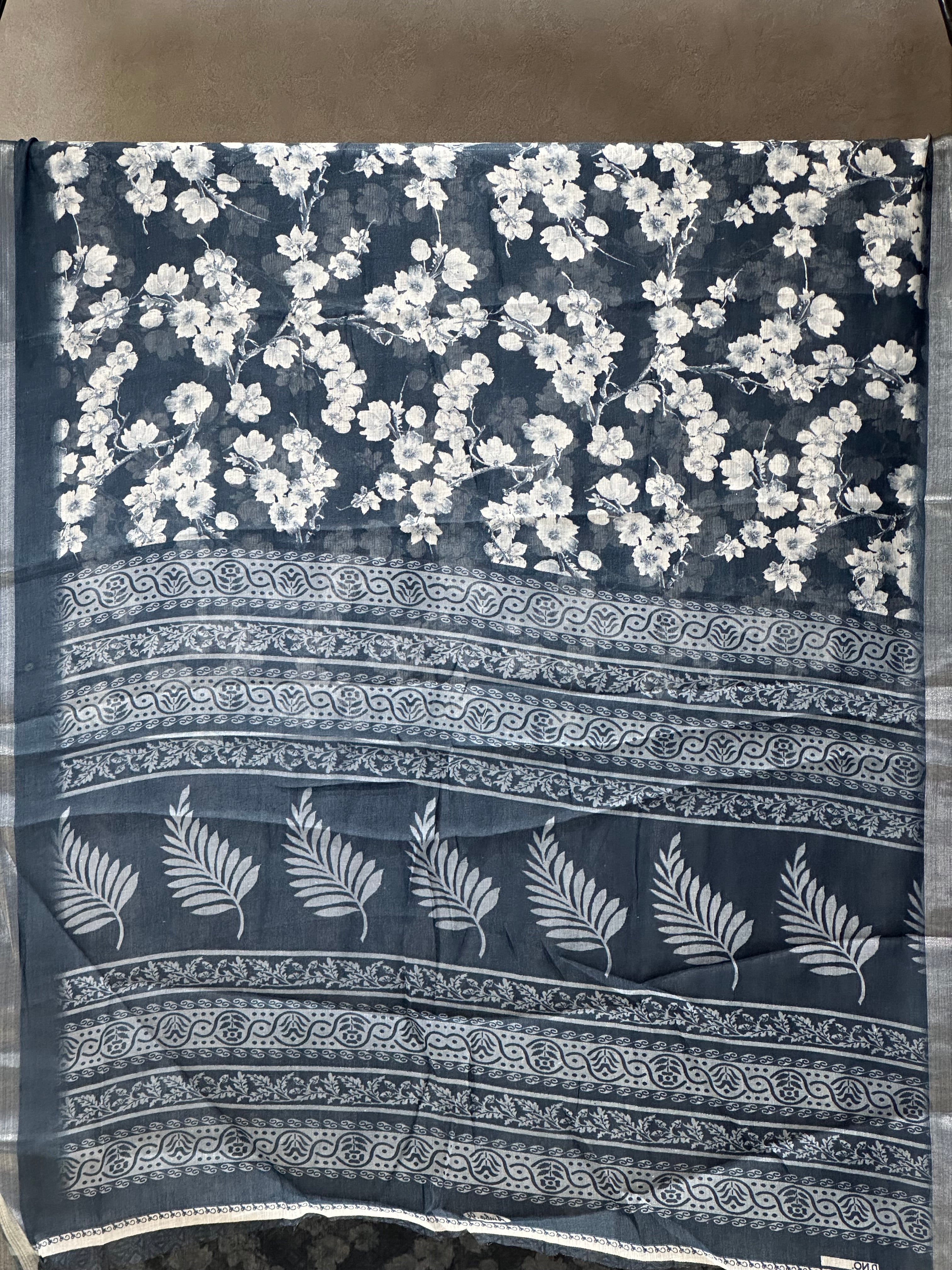 SEMI LINEN SAREE - 6203
